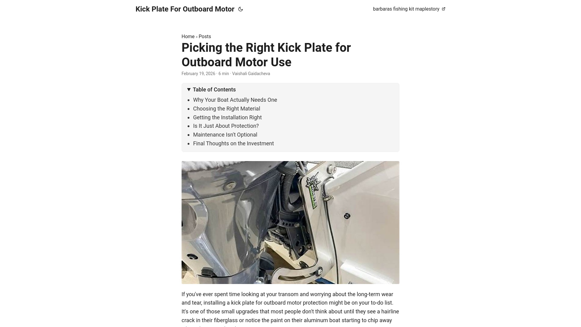 website screenshot of https://kick-plate-for-outboard-motor.pages.dev/