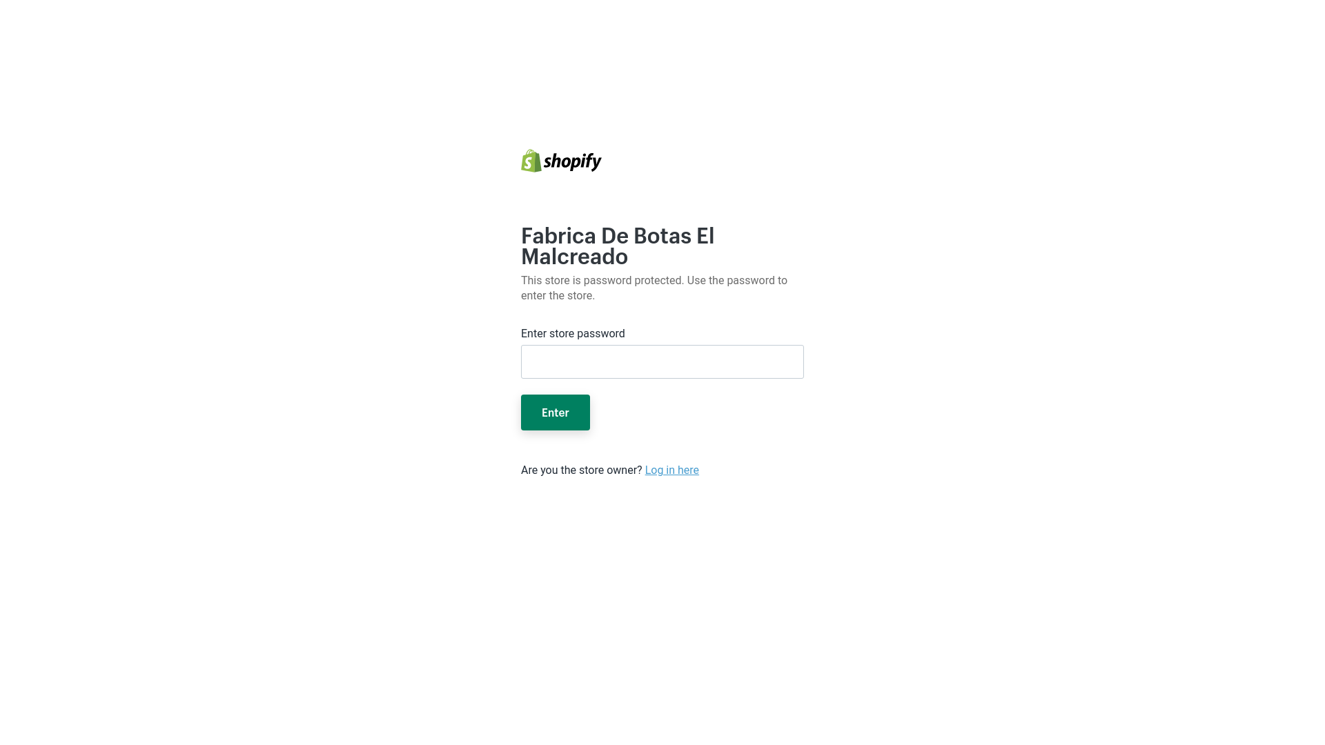 website screenshot of https://fabricadebotaselmalcreado.com/