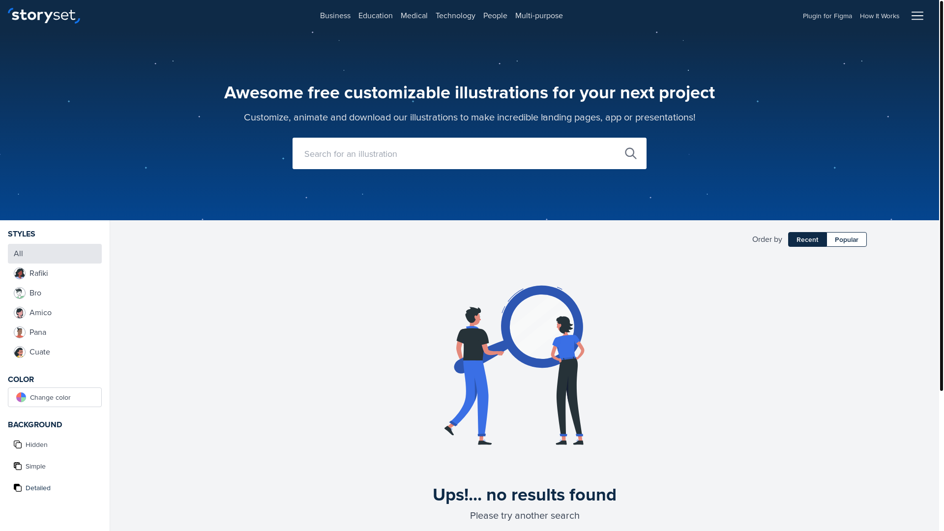 website screenshot of https://storyset.com/