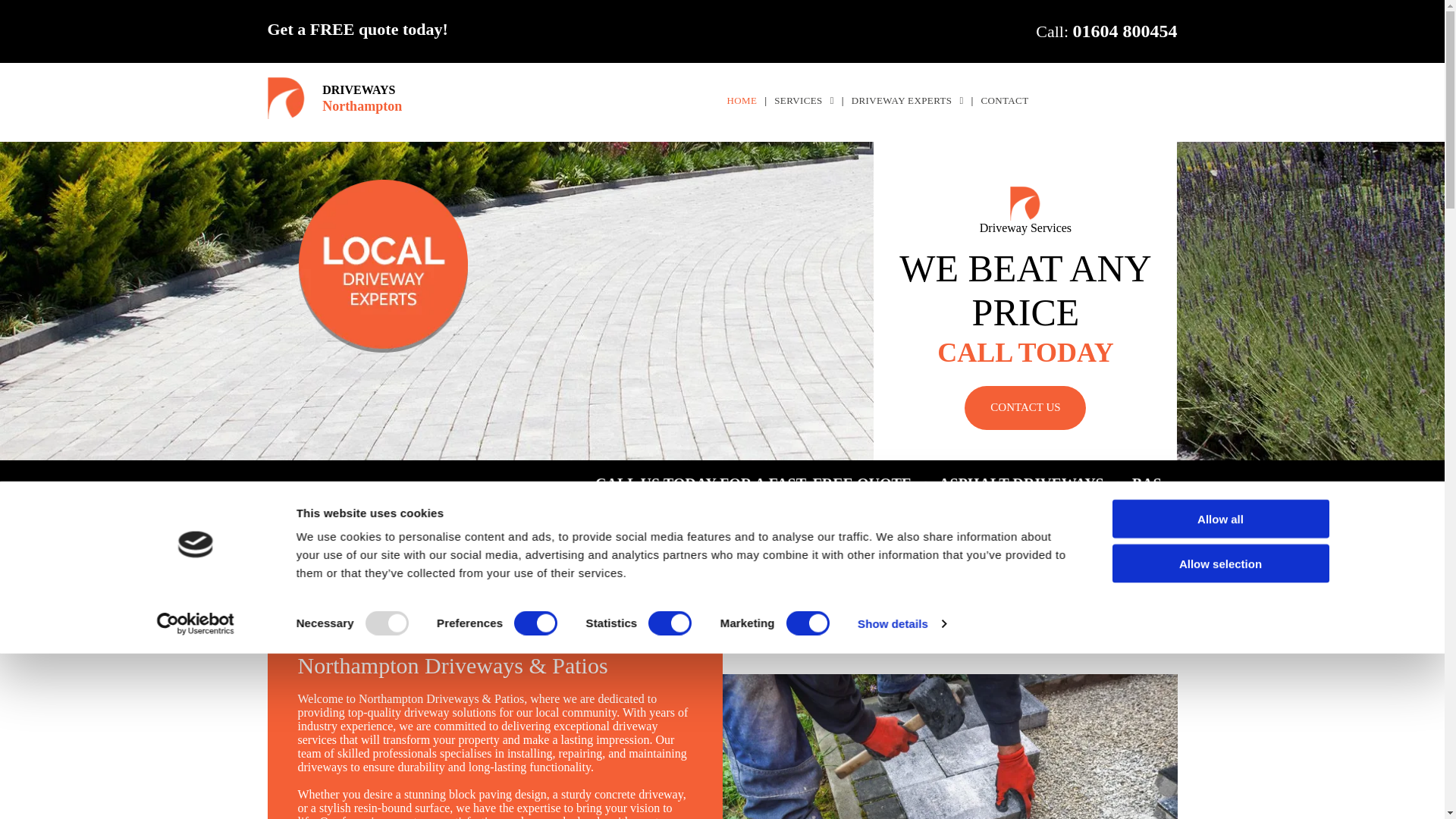 website screenshot of https://ndpdrivewaysnorthampton.co.uk/