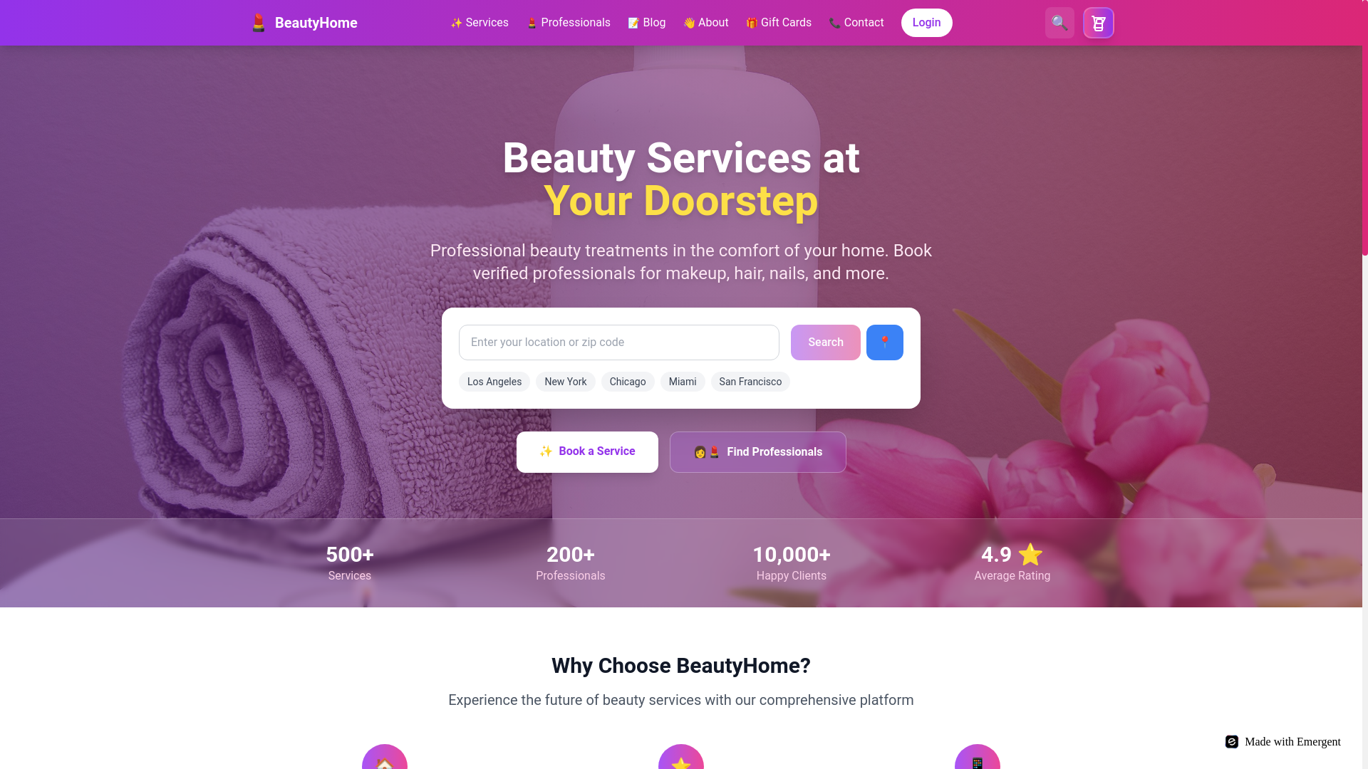 website screenshot of https://doorstepdiva.com/