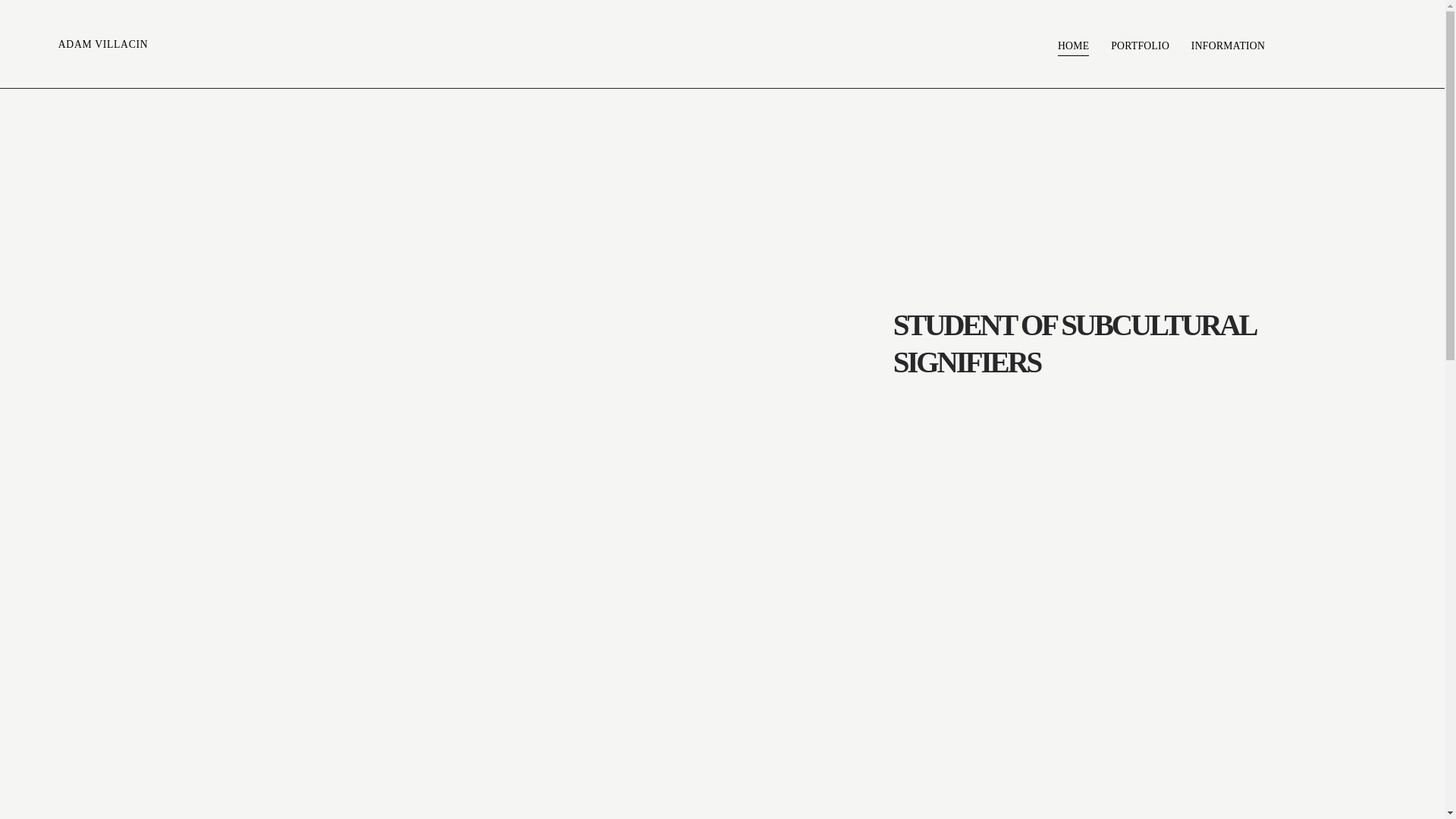 website screenshot of https://adamvillac.in/