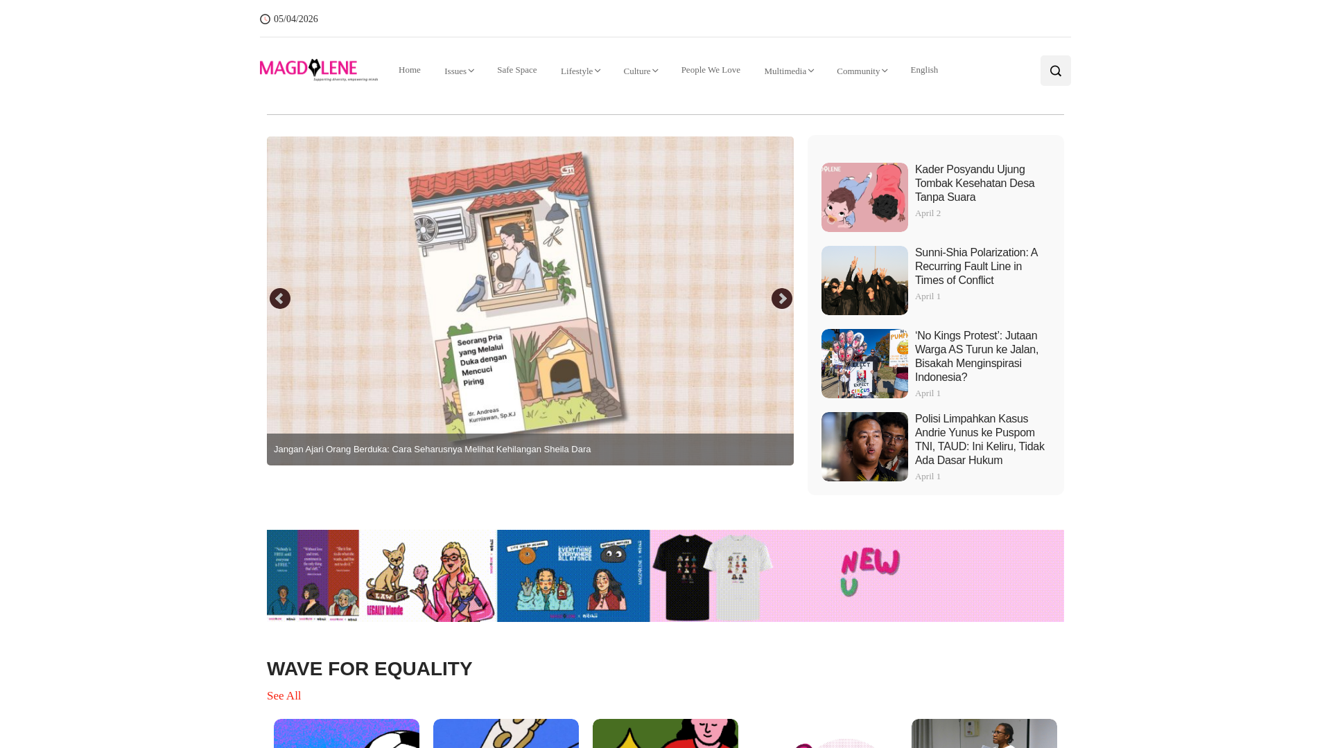 website screenshot of https://magdalene.co/