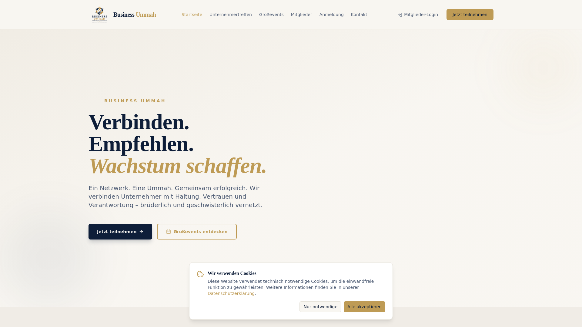 website screenshot of https://businessummah.de/