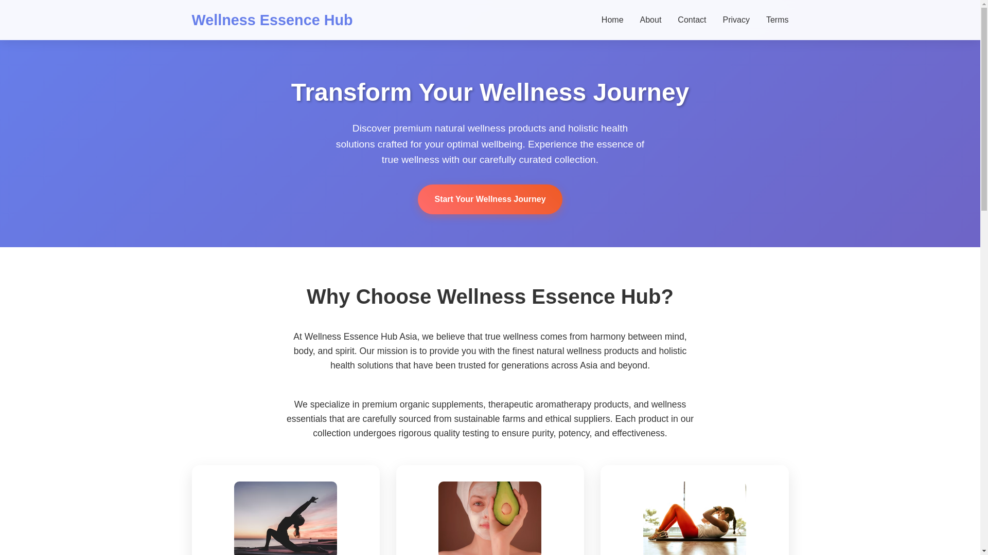 website screenshot of https://wellnessessencehub.asia/