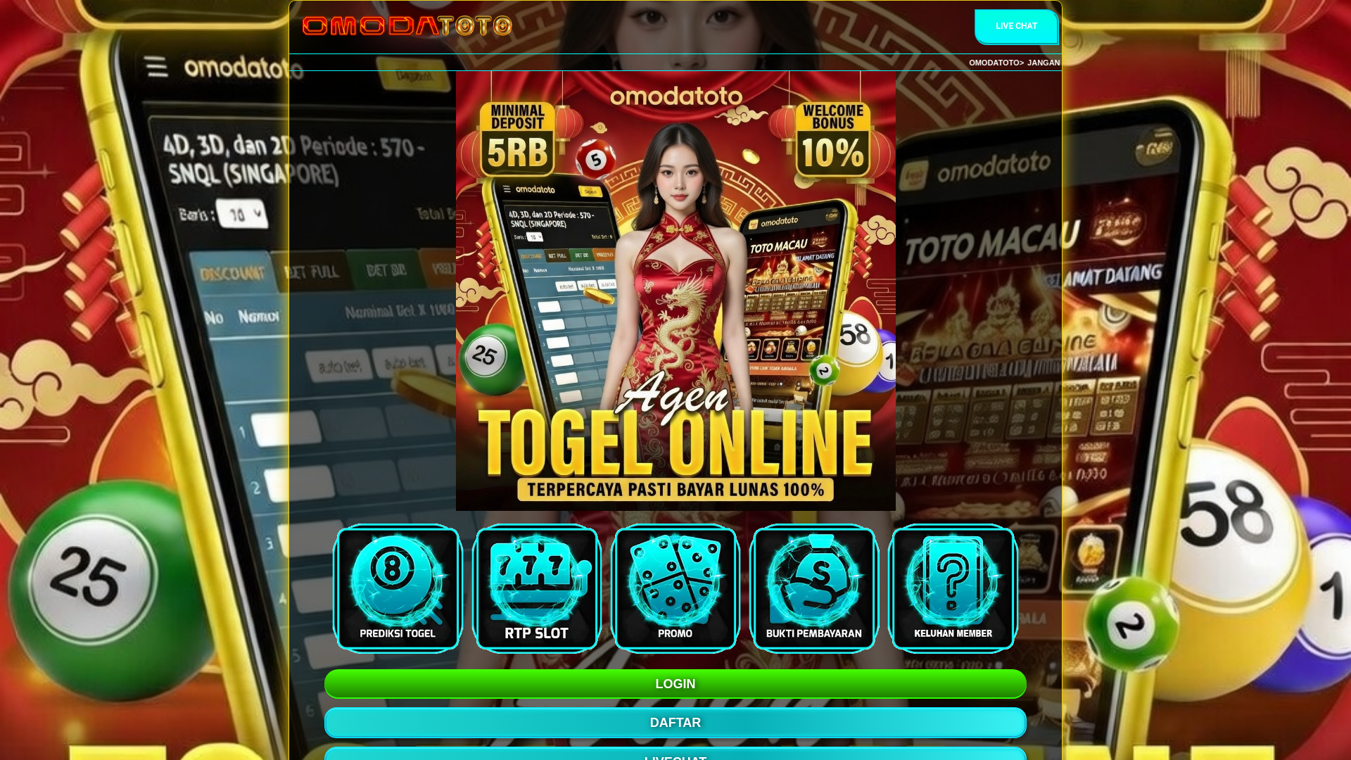 website screenshot of https://omodatoto-uang03.pages.dev/