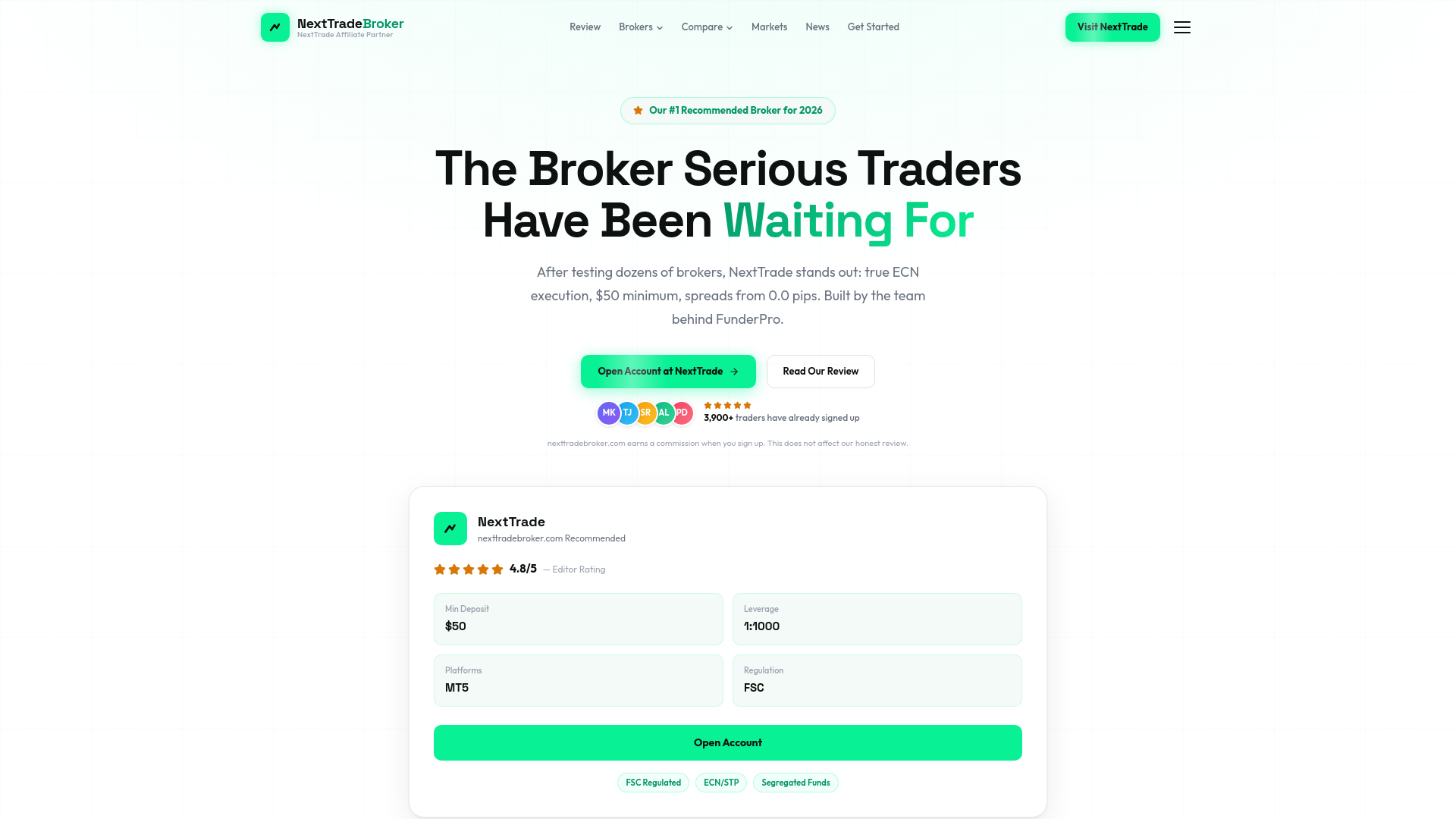 website screenshot of https://nexttradebroker.com