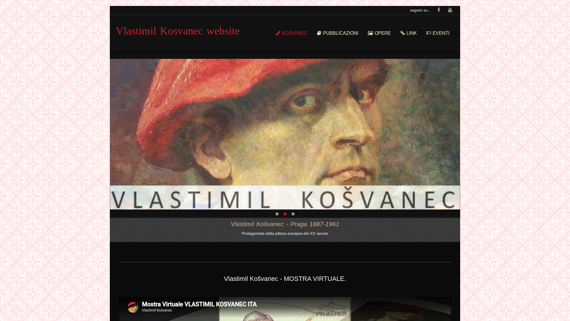 website screenshot of https://vlastimilkosvanec.it