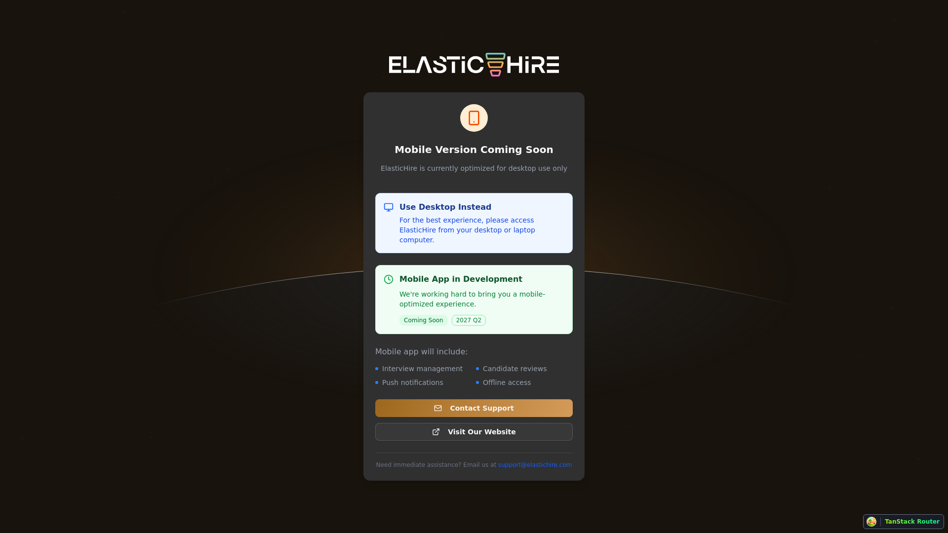 website screenshot of https://elastichire-frontend.pages.dev/
