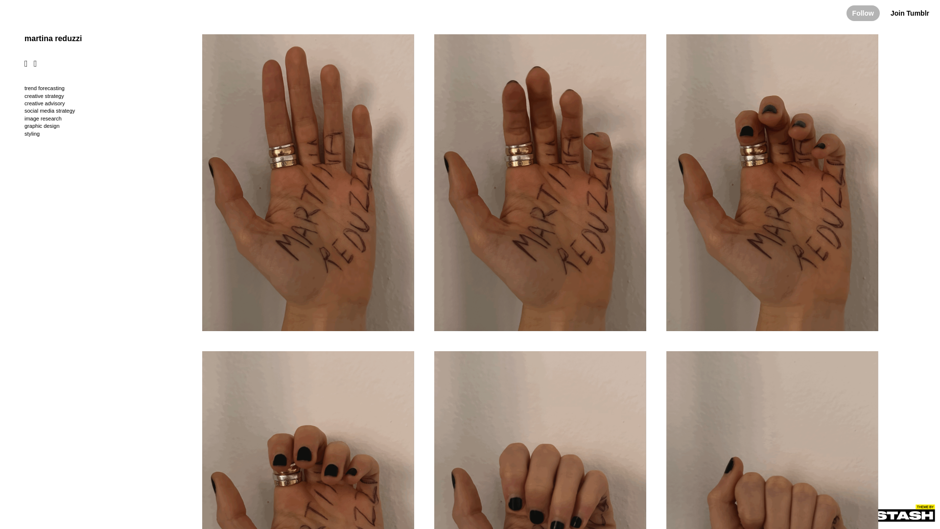 website screenshot of https://martinareduzzi.blog/