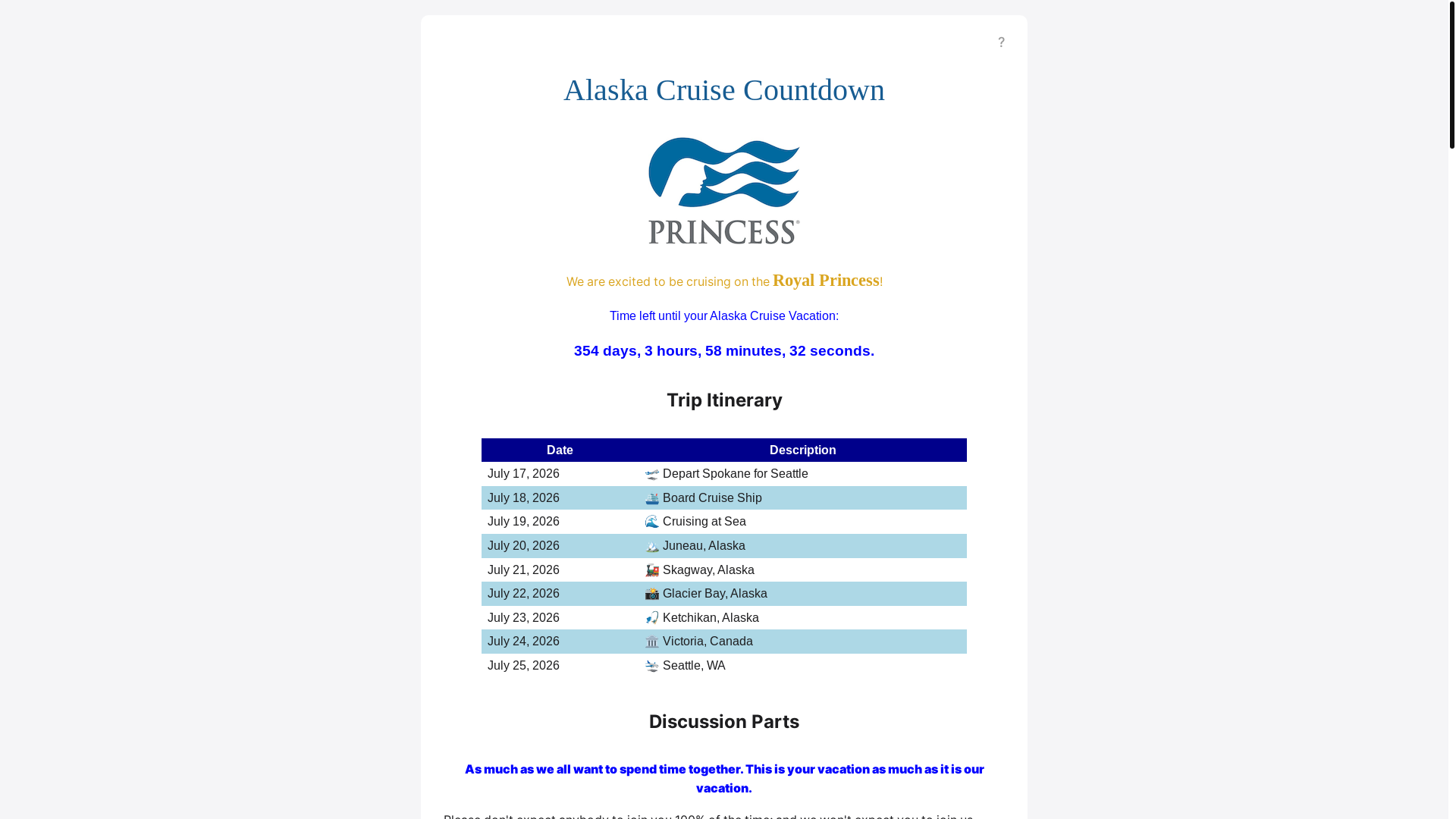 website screenshot of https://alaska-cruise.pages.dev/