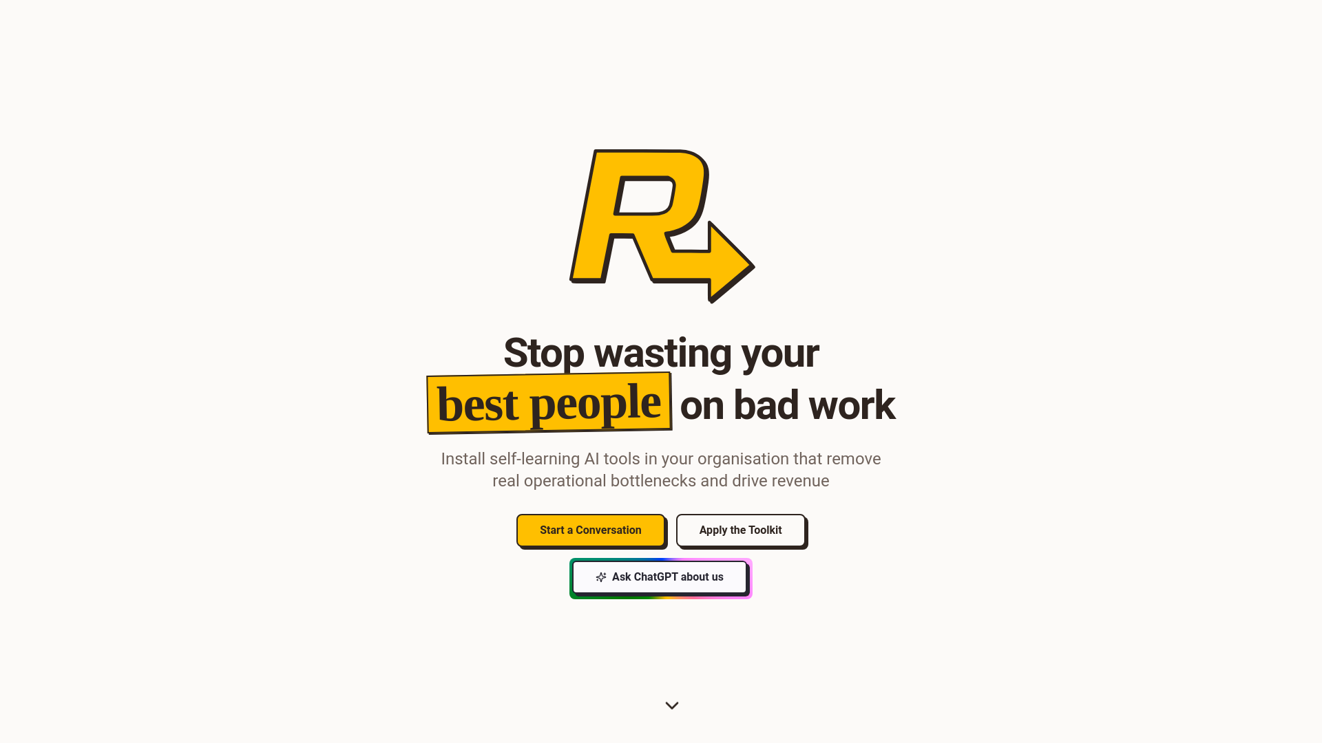 website screenshot of https://meretinc.com