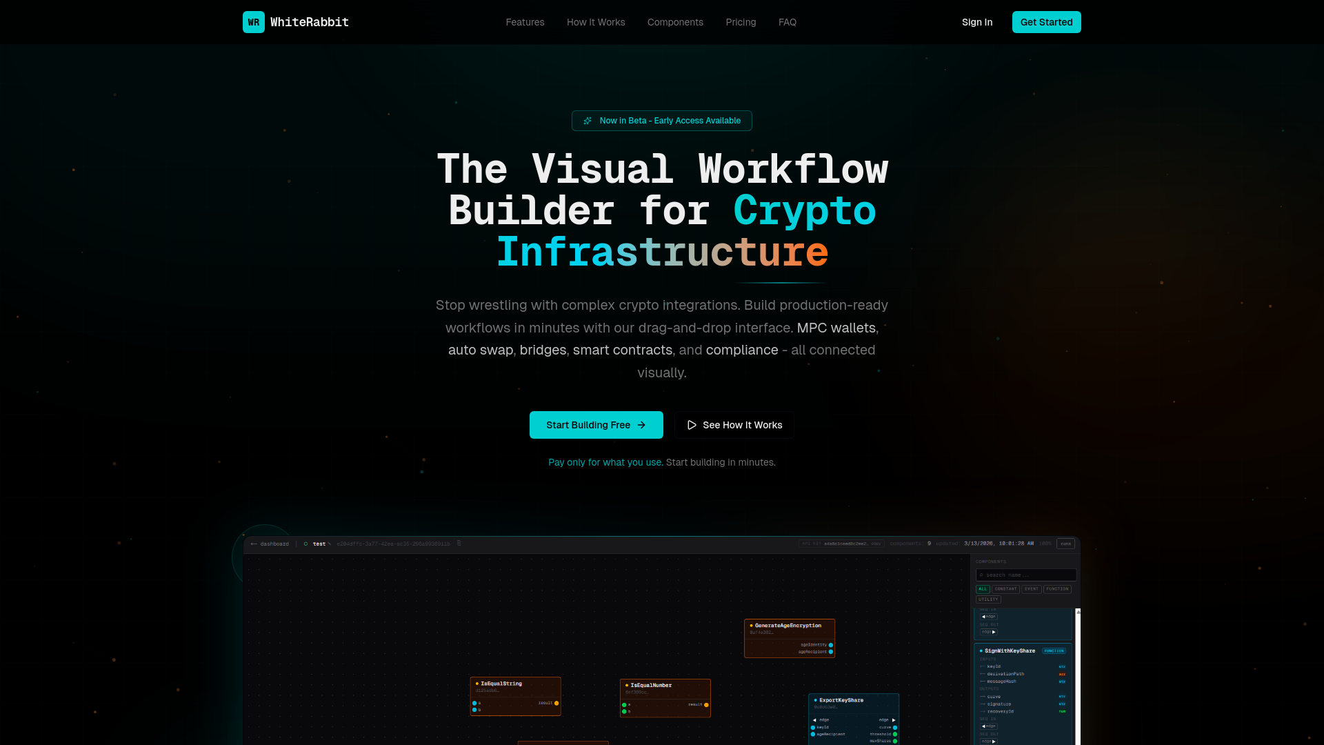 website screenshot of https://white-rabbit-landing.pages.dev/