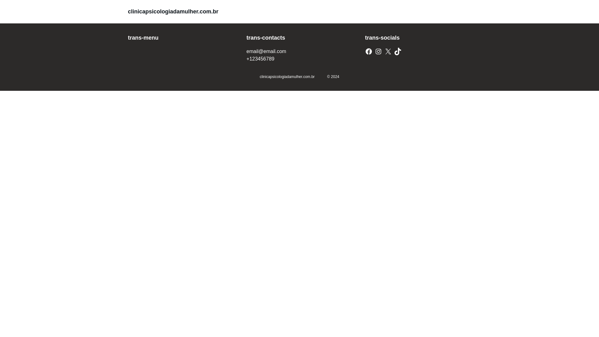 website screenshot of https://clinicapsicologiadamulher.com.br/