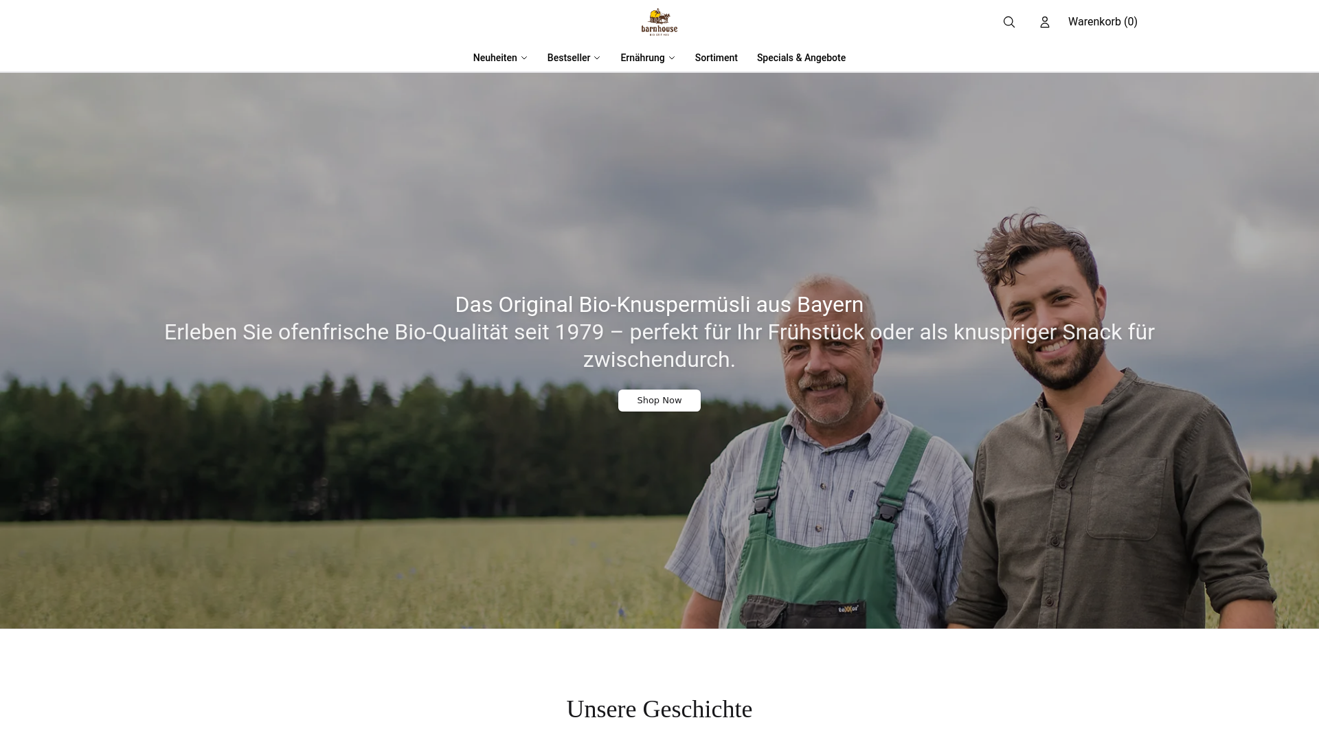 website screenshot of https://barnhouseshop.shop