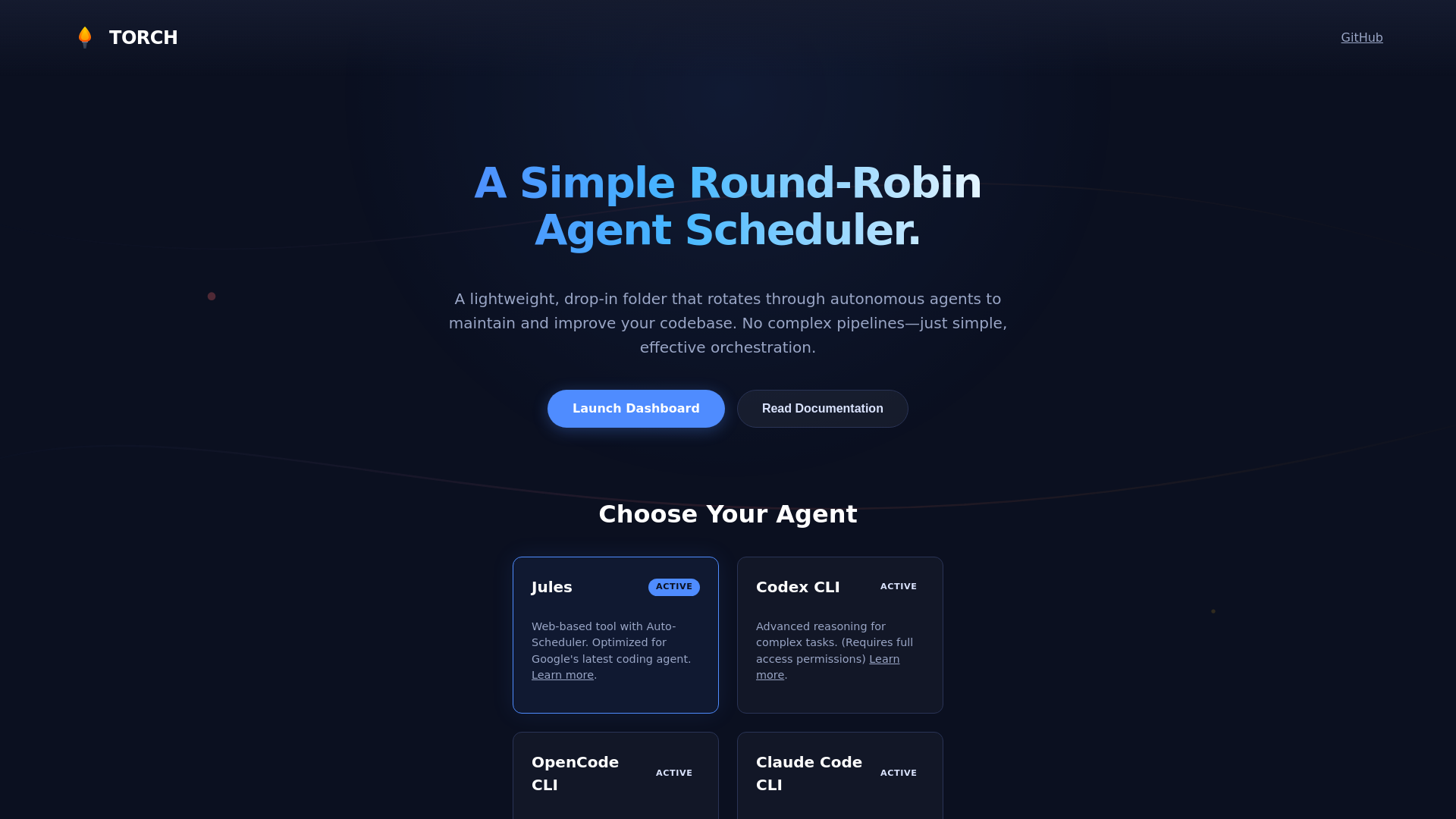 website screenshot of https://torchagent.ai
