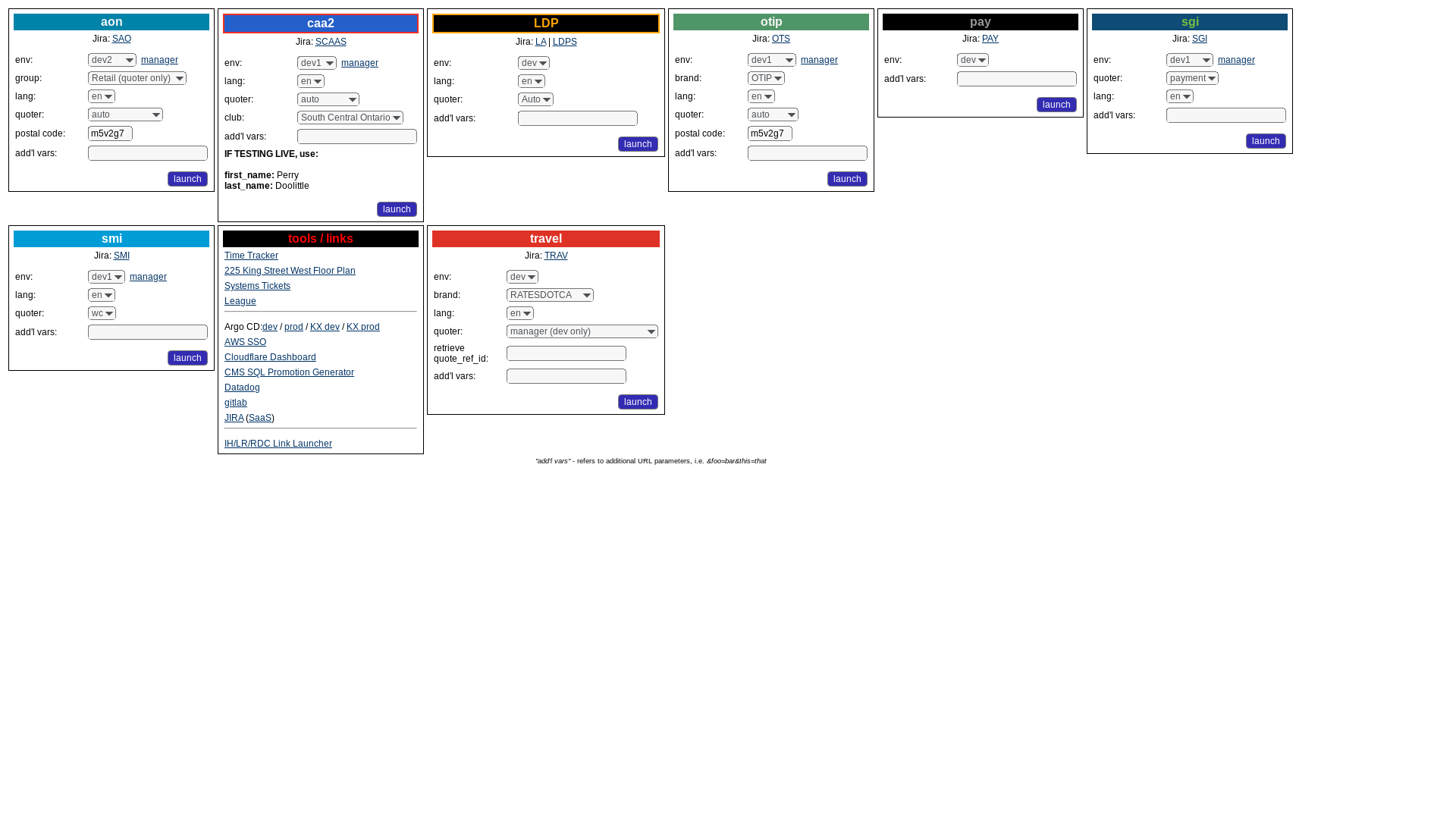 website screenshot of https://link-launcher.pages.dev/