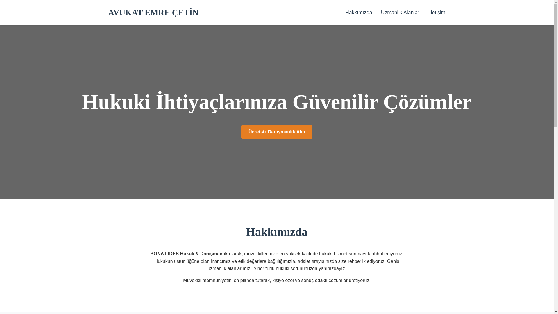 website screenshot of https://emrecetin.av.tr/