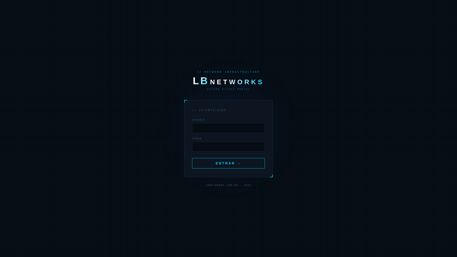 website screenshot of https://lbnetworks.com.br/