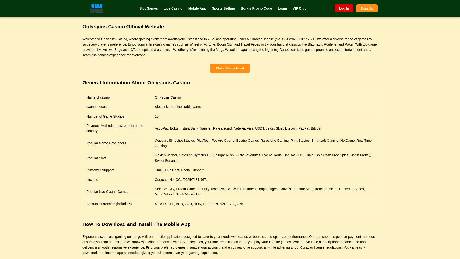 website screenshot of https://onlyspins-games.pages.dev/