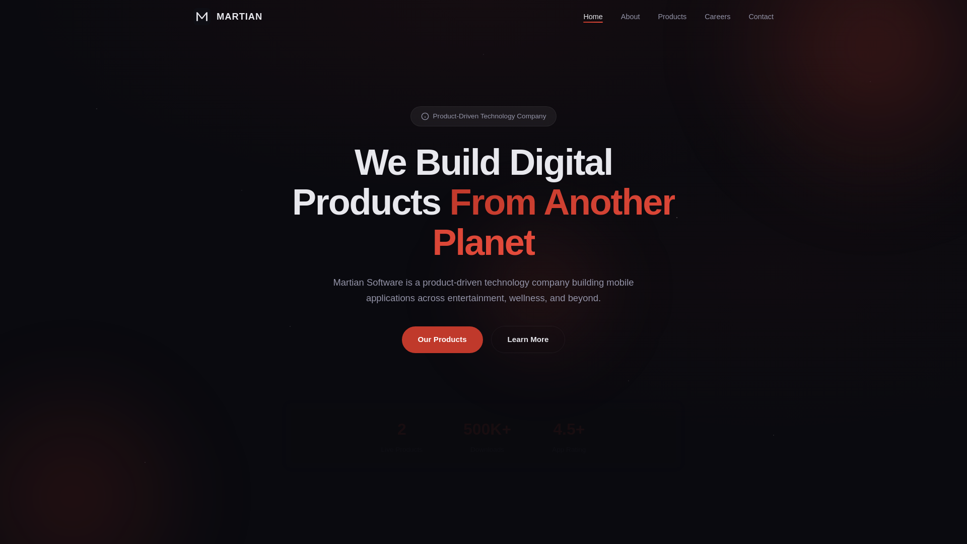 website screenshot of https://martiansw.com/