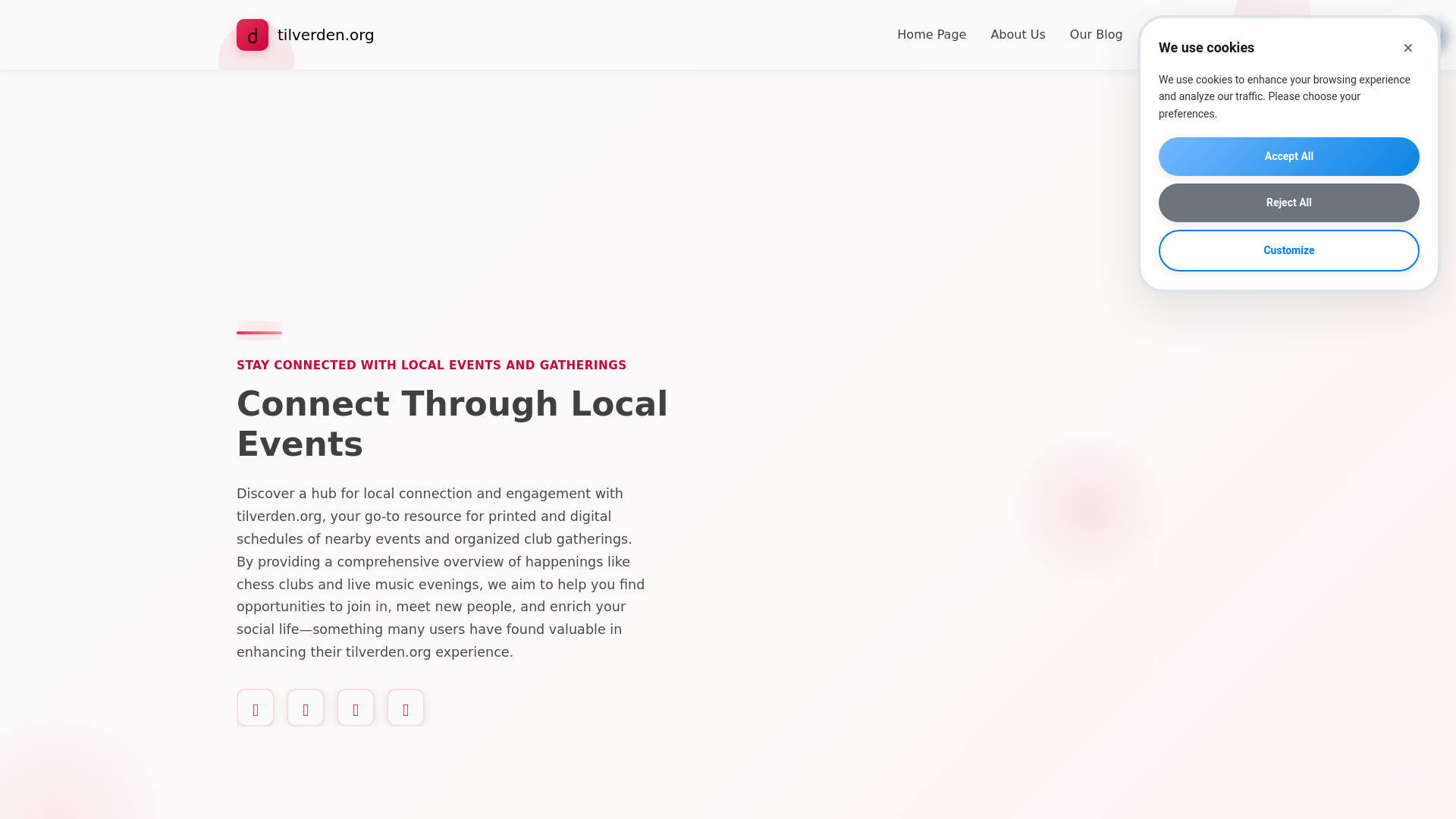 website screenshot of https://tilverden.org/