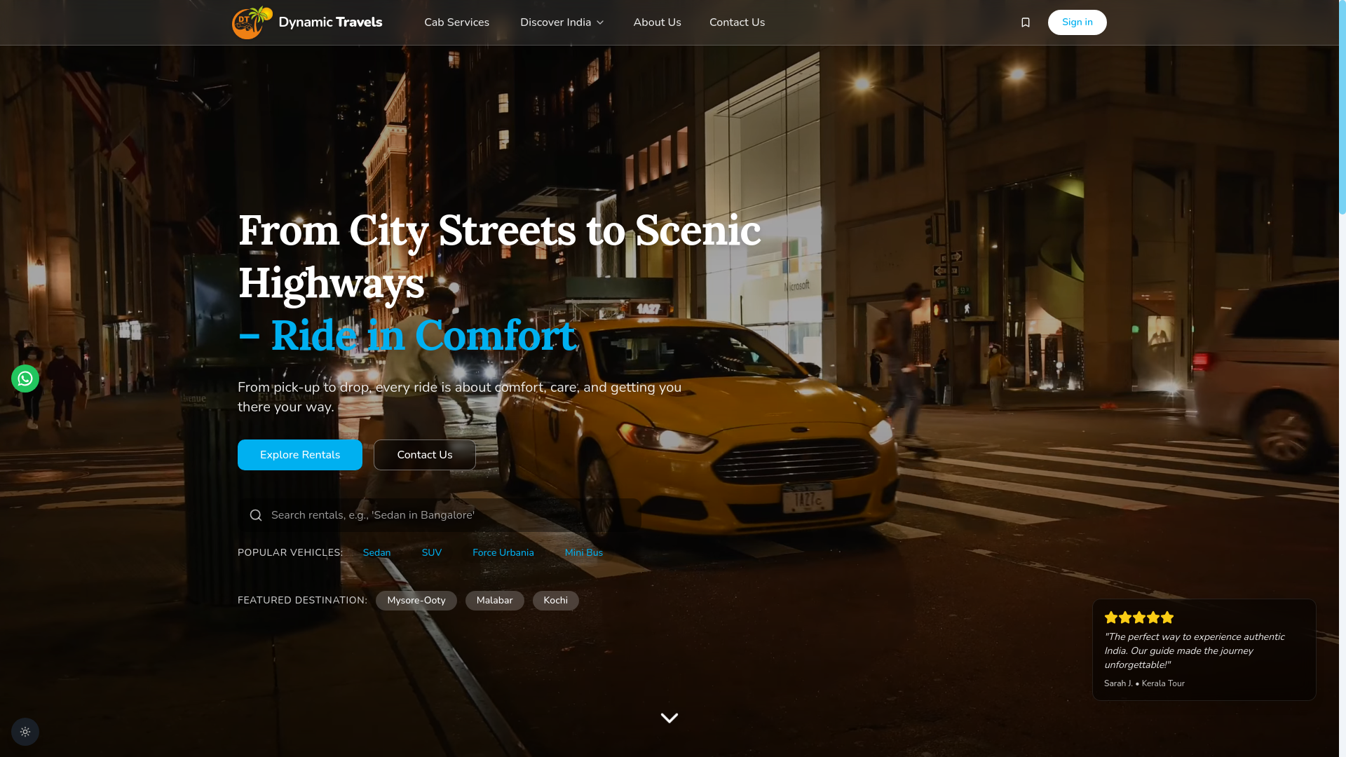 website screenshot of https://travels-fe.pages.dev/