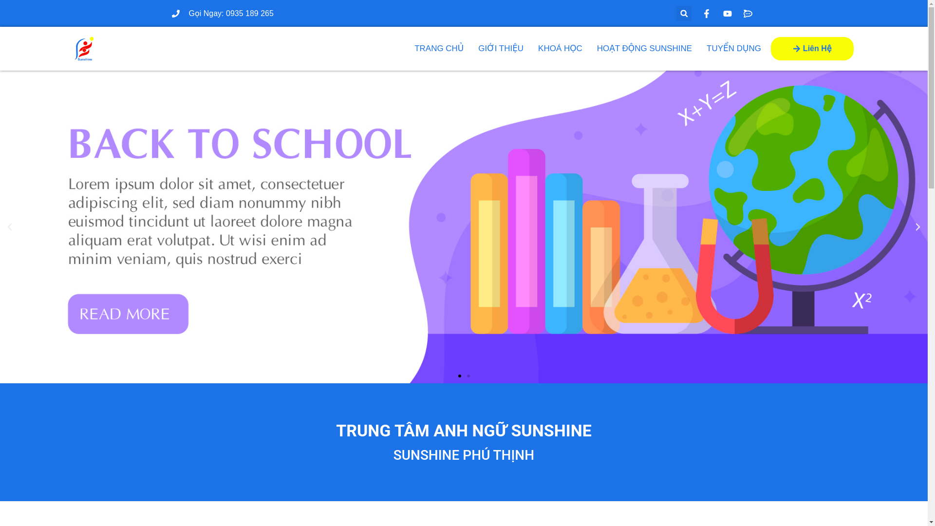 website screenshot of https://sunshinequangnam.edu.vn/