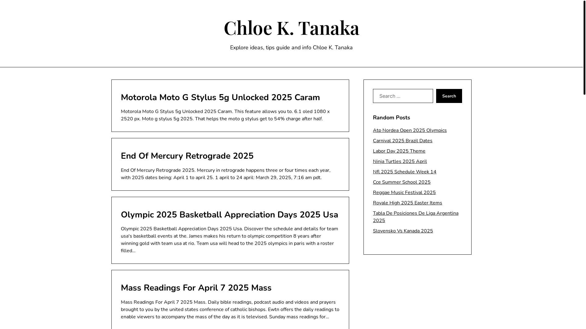 website screenshot of https://chloektanaka.pages.dev/