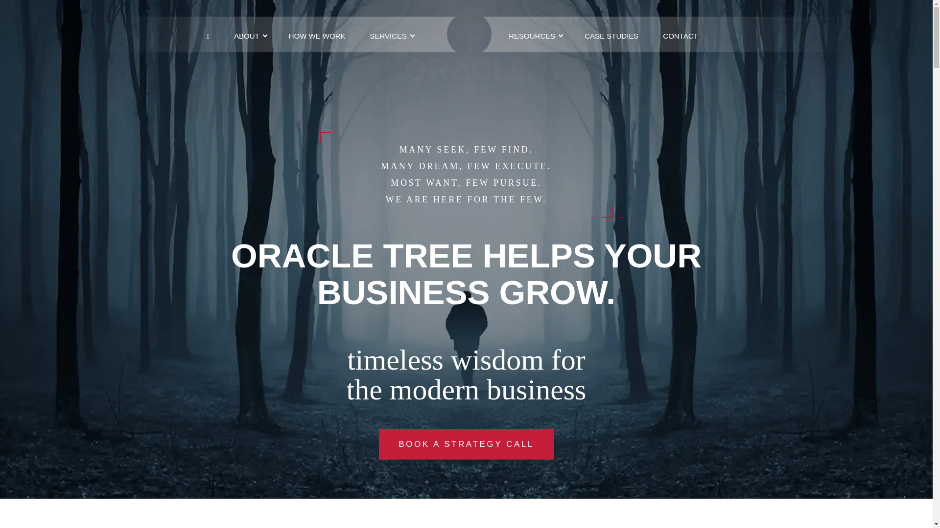 website screenshot of https://oracletree.com.au/