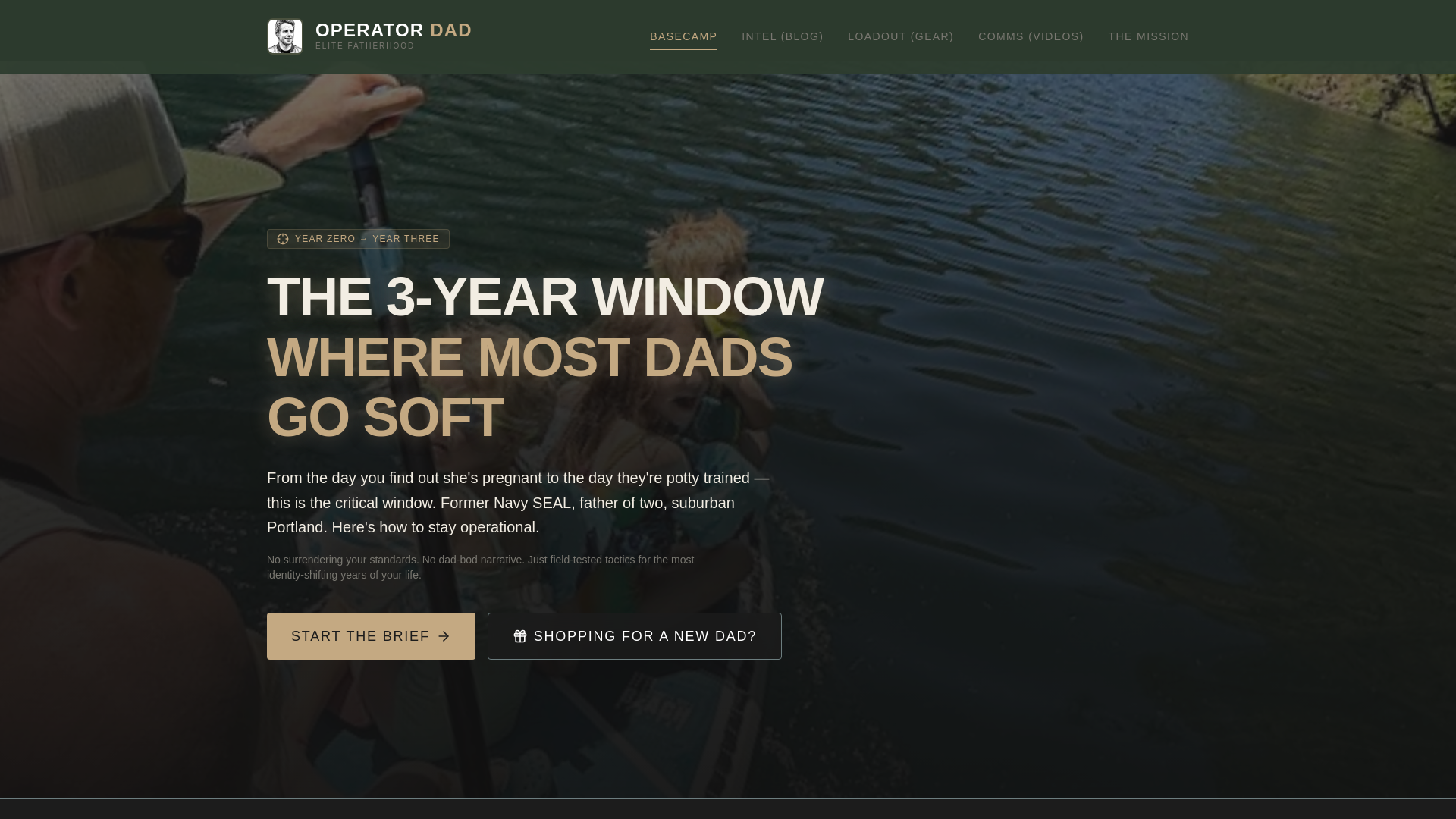 website screenshot of https://theoperatordad.com/