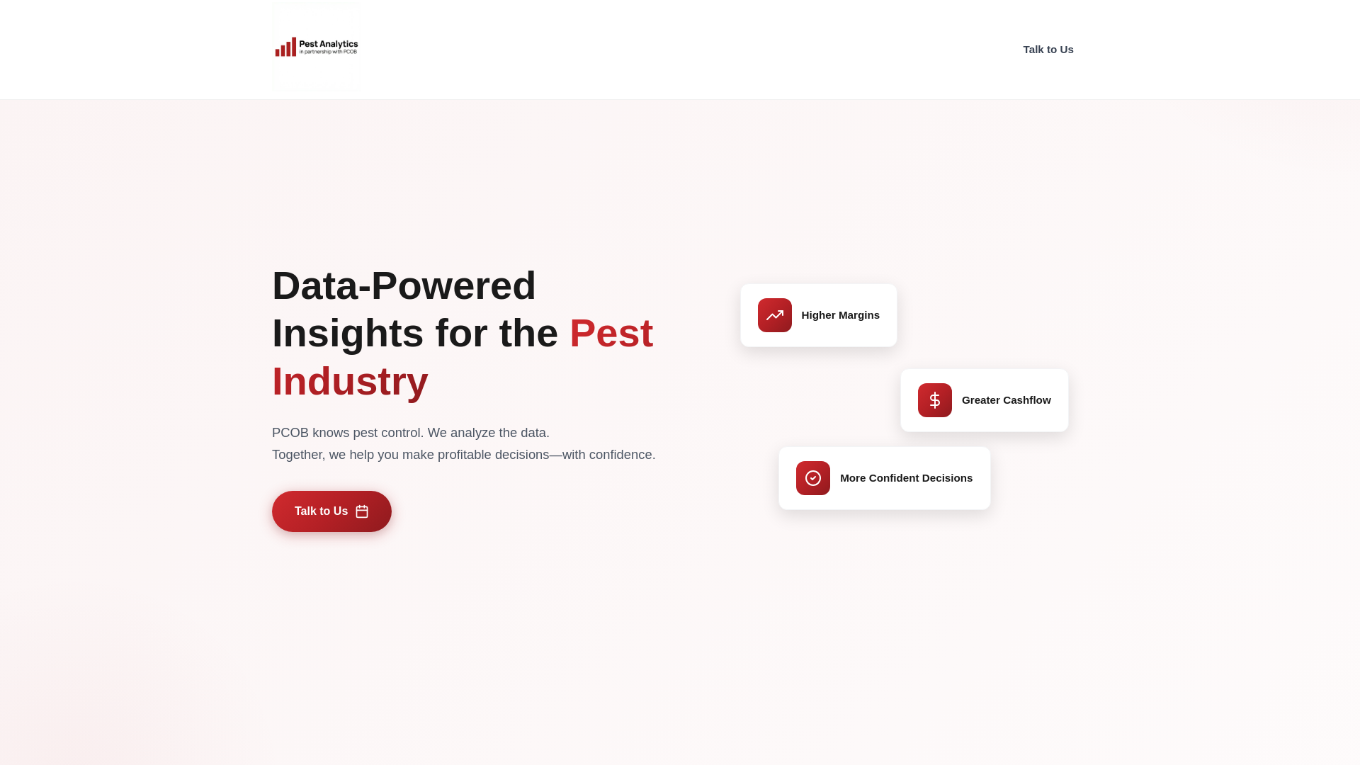 website screenshot of https://pest-analytics-landing.pages.dev/
