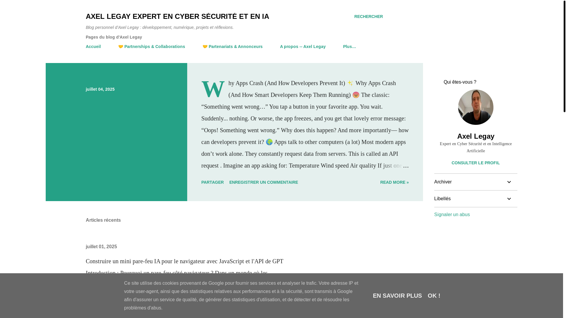 website screenshot of https://axel-legay.blogspot.com/