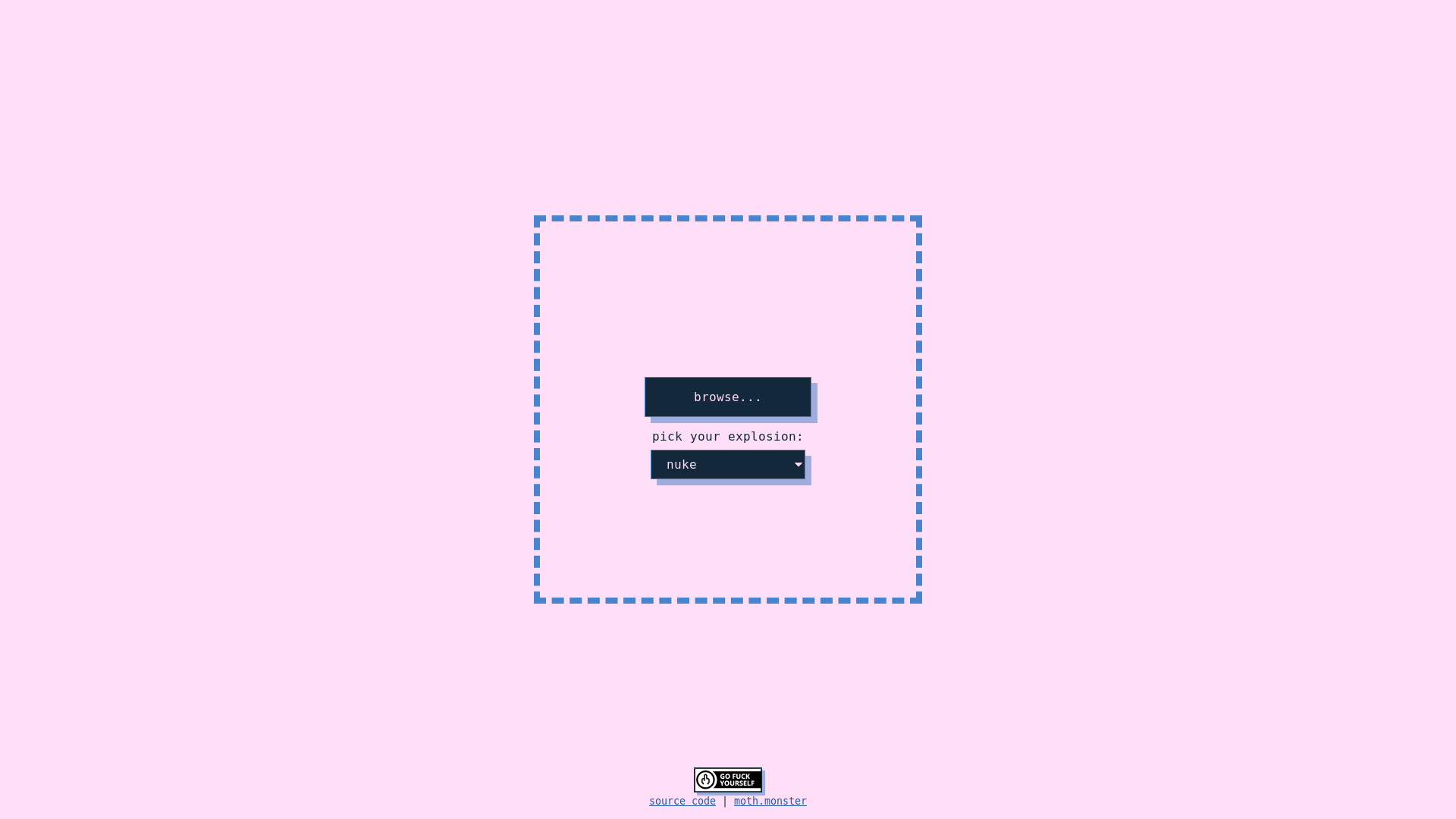 website screenshot of https://explode.pages.dev/