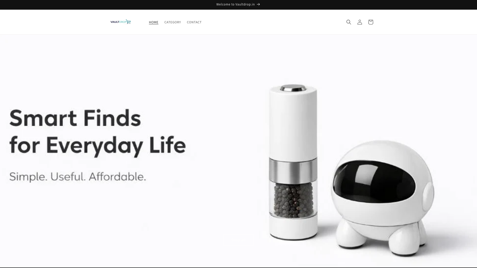 website screenshot of https://vaultdrop.in/