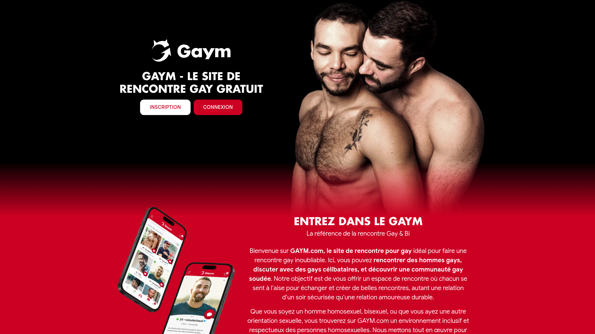 website screenshot of https://www.gaym.com