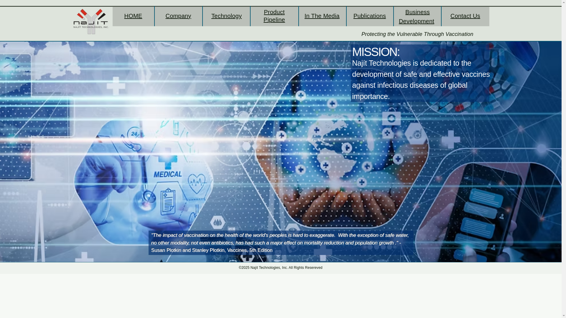 website screenshot of https://www.najittech.com/