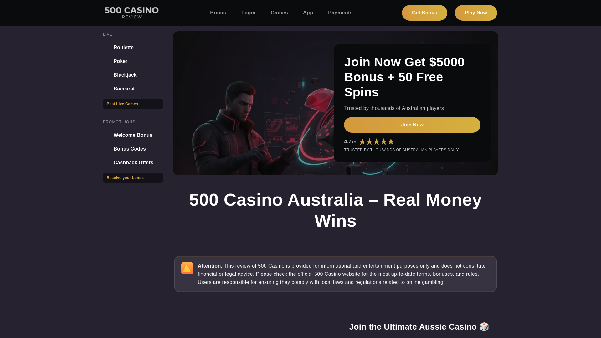website screenshot of https://500-casinoaustralia-com.pages.dev/