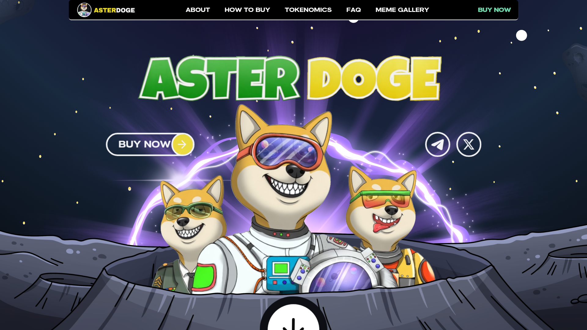 website screenshot of https://asterdogesol.site/