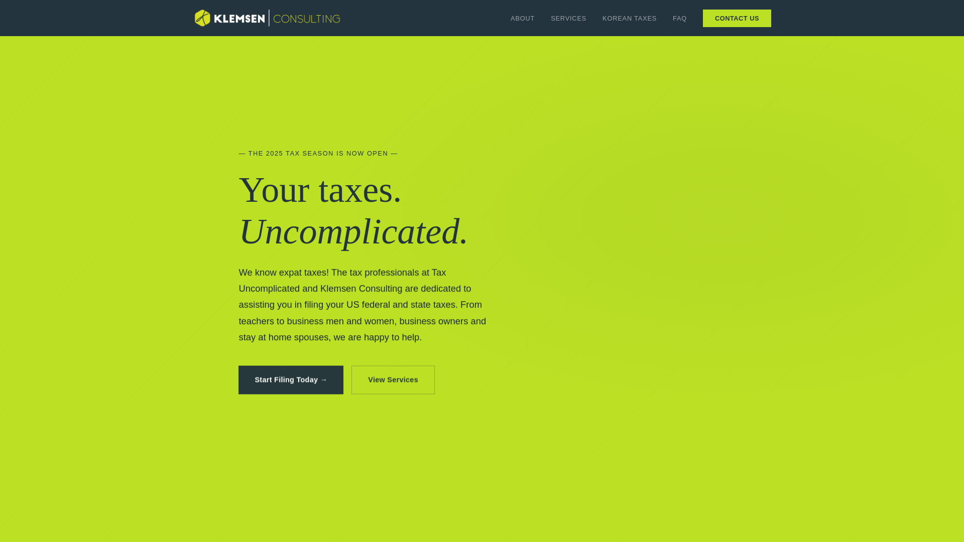 website screenshot of https://klemsen-consulting.pages.dev/