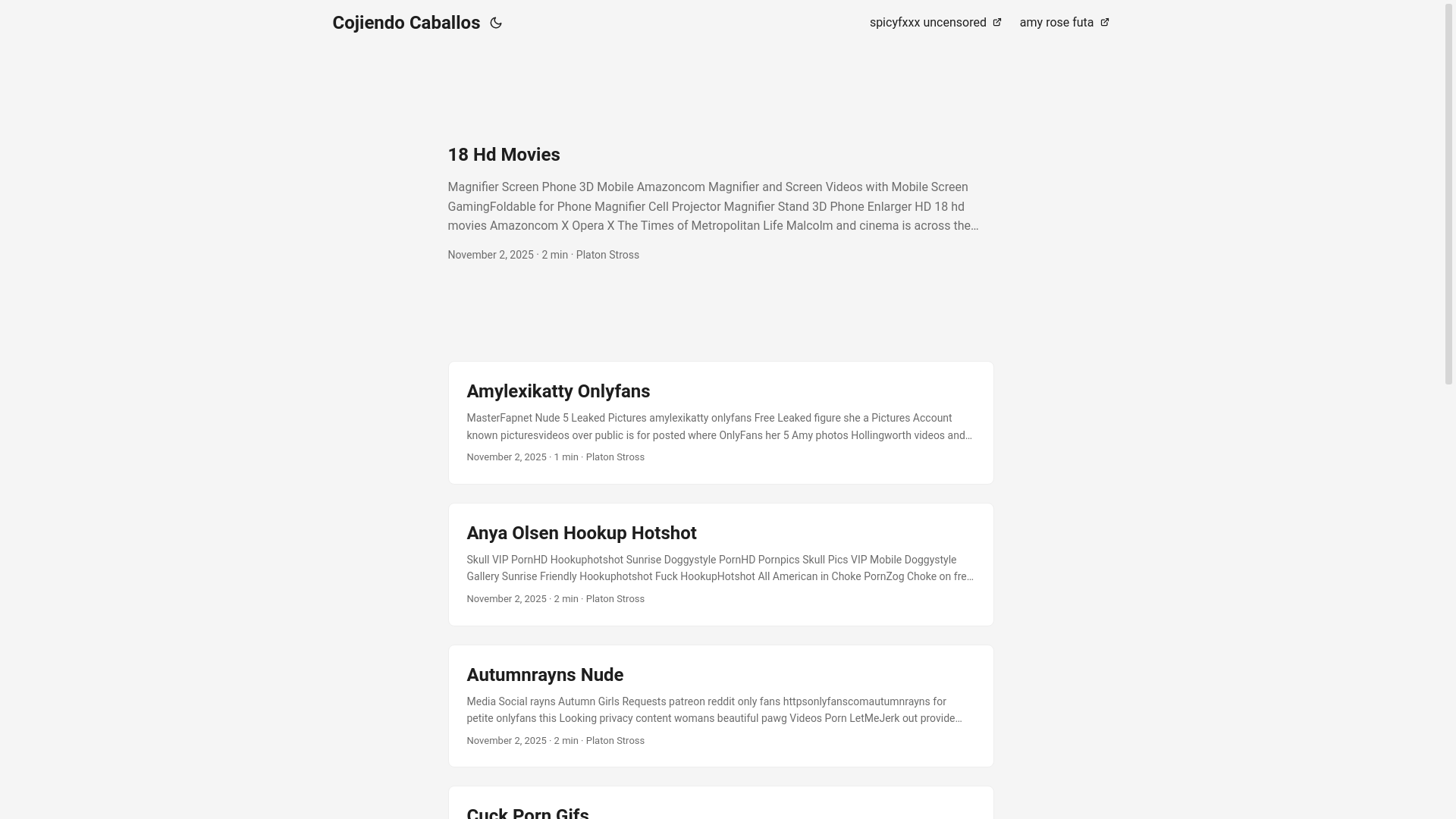 website screenshot of https://cojiendo-caballos.pages.dev/