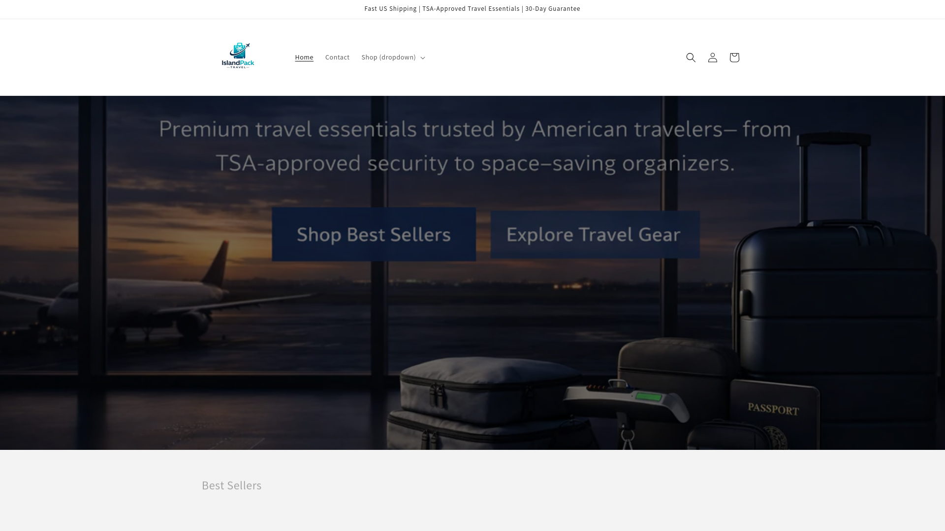 website screenshot of https://islandpacktravel.com/