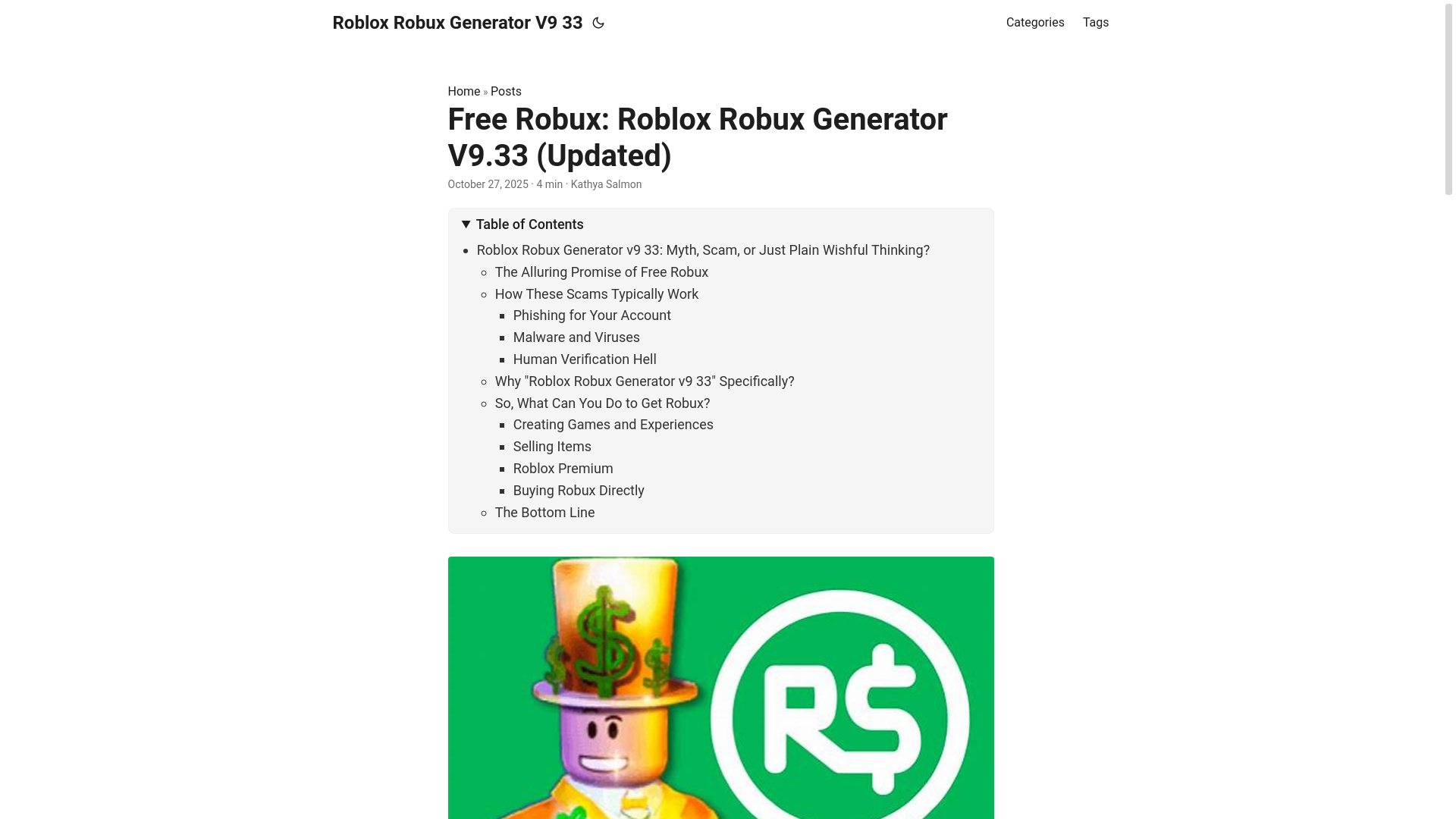 website screenshot of https://roblox-robux-generator-v9-33.pages.dev/