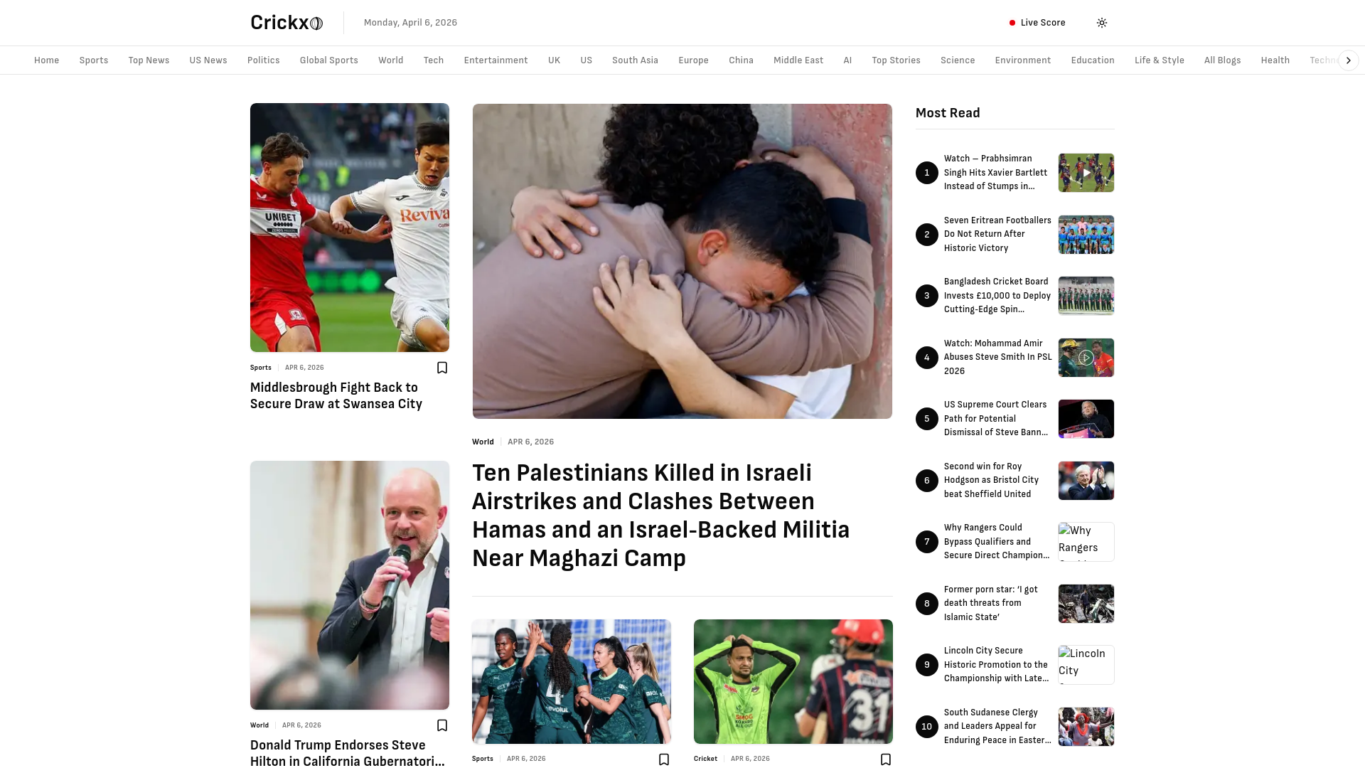 website screenshot of https://crickxo.com/