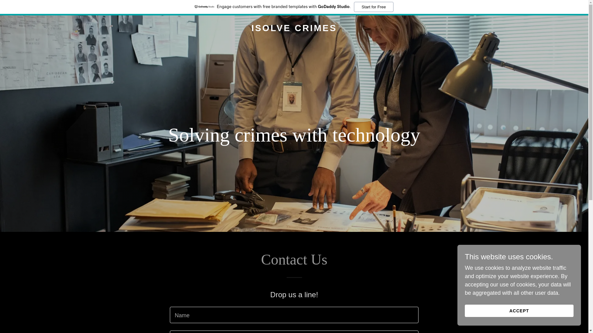 website screenshot of https://isolvecrimes.com/
