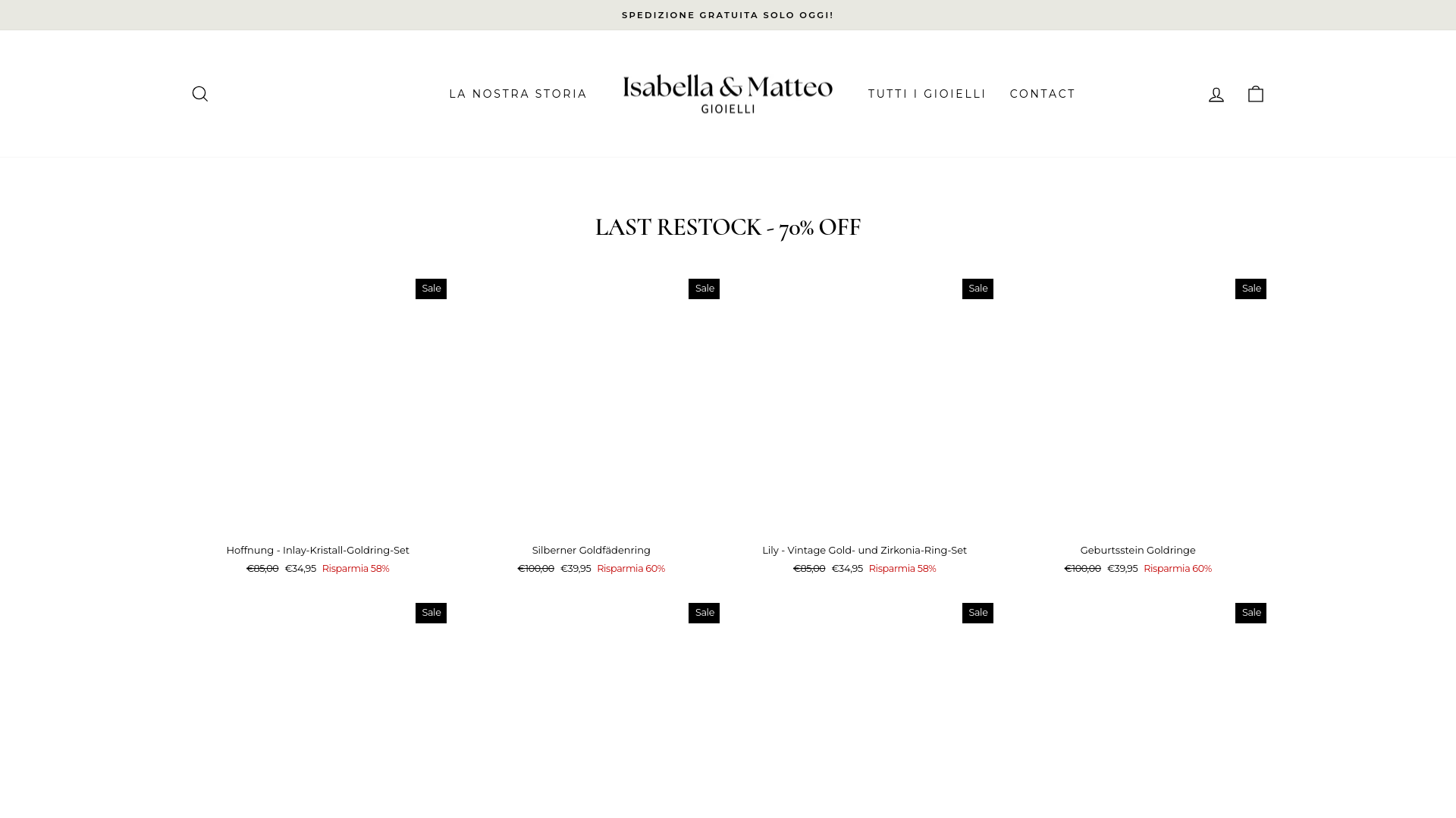 website screenshot of https://isabellamatteo.com/