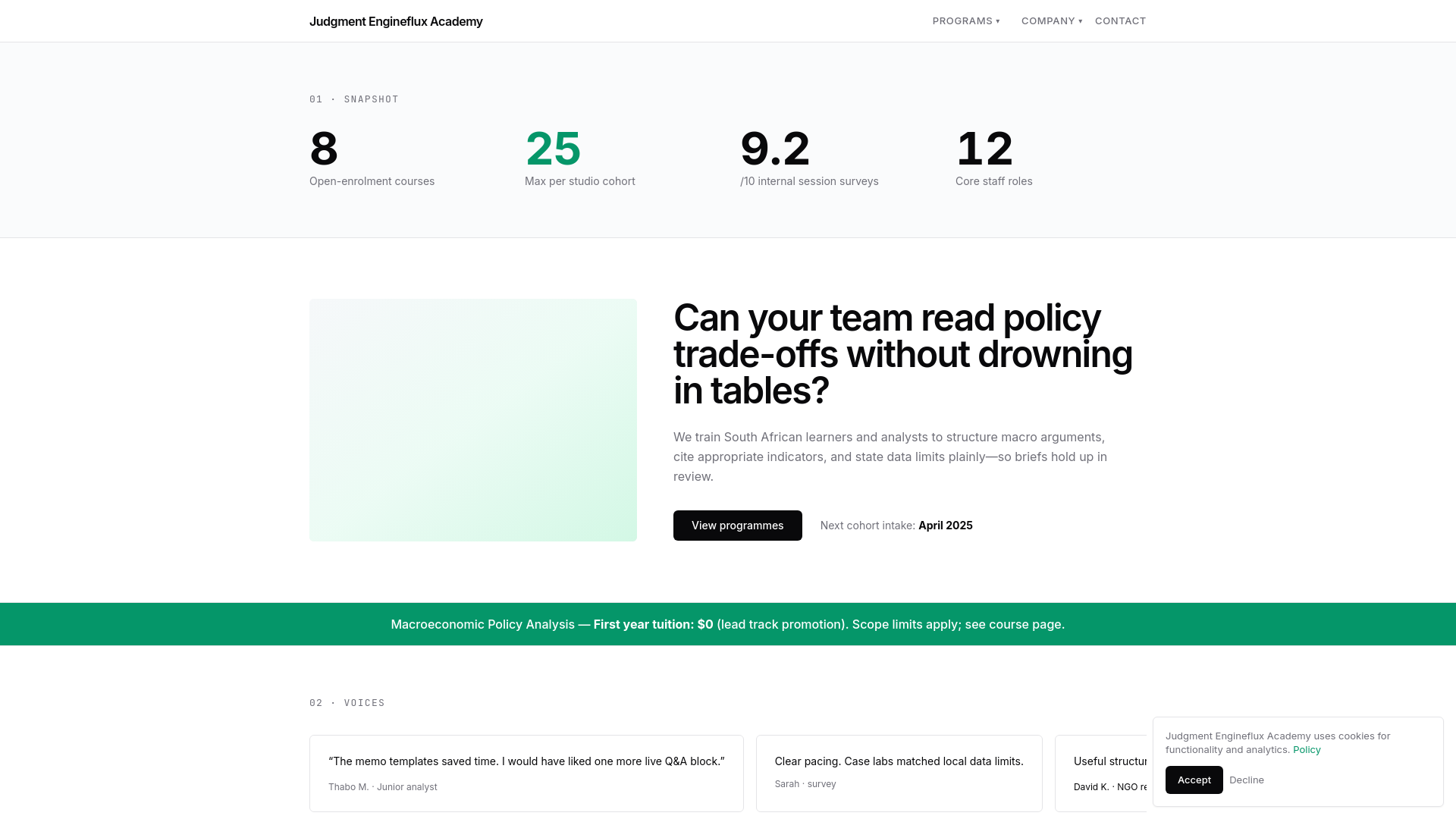 website screenshot of https://judgment-engineflux.digital/