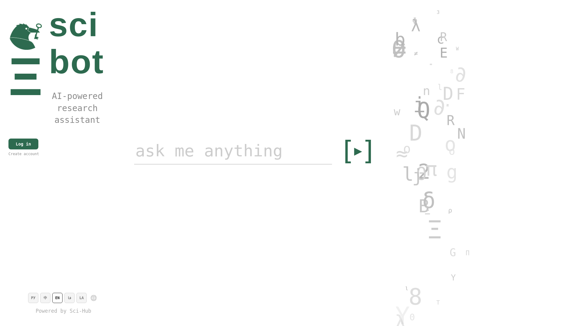 website screenshot of https://sci-bot.ru/