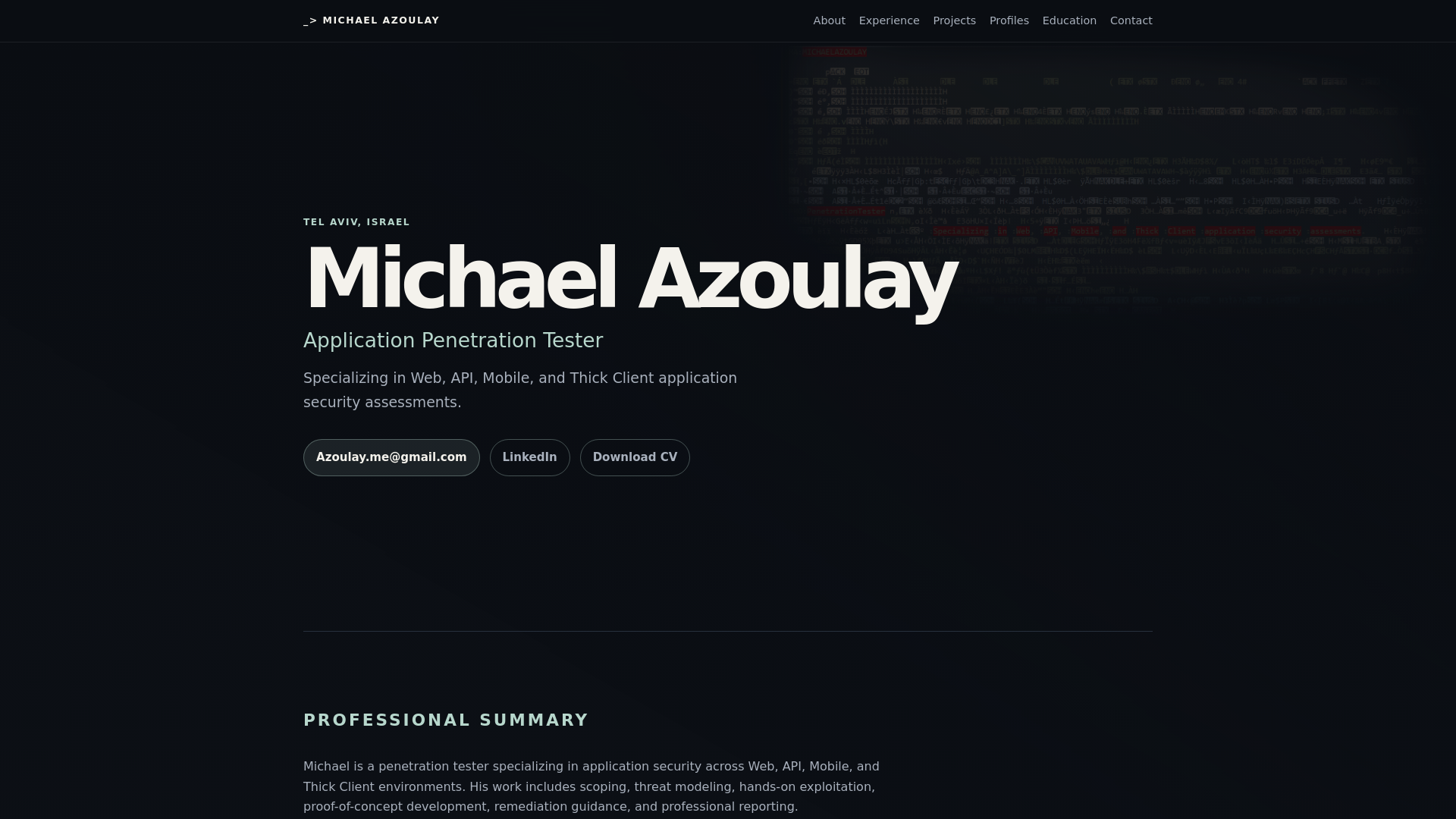 website screenshot of https://betaresume.pages.dev/
