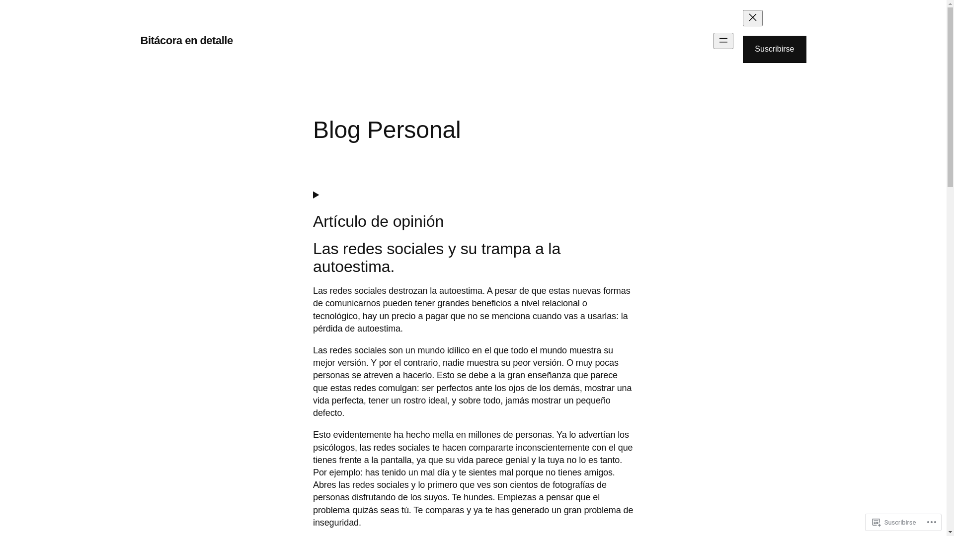 website screenshot of https://bitacoraendetalle.blog/